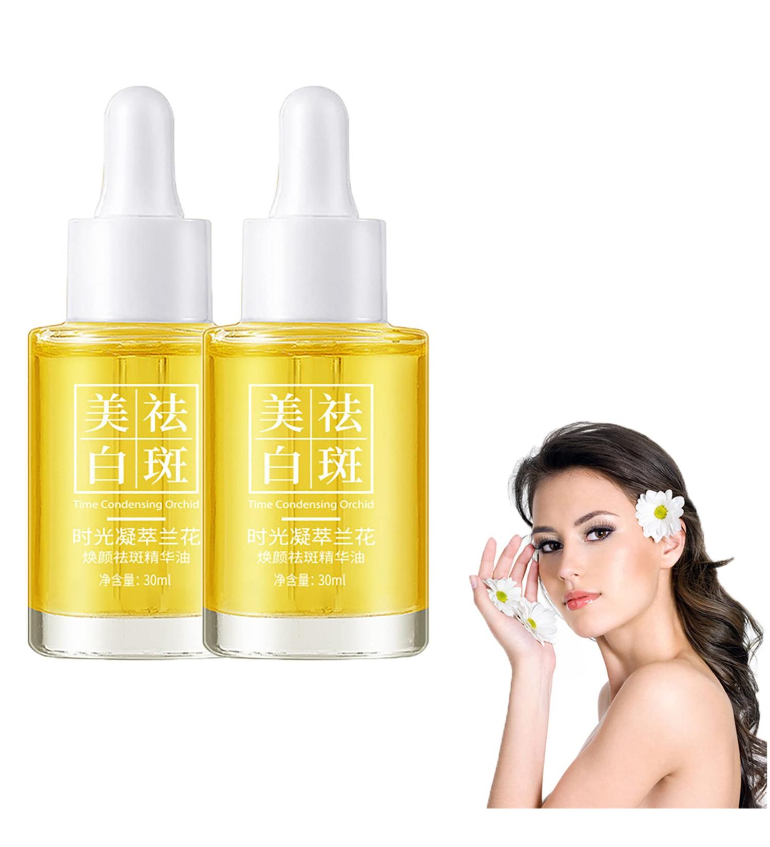 1/2/3PCS Korean Condensing Orchid Essential Oil Whitening And Freckle Removing Essence Orchid Facial Oil Dark Spot Corrector Serum For Face & Body All Skin (2PCS) - Buy Online on GoSupps.com
