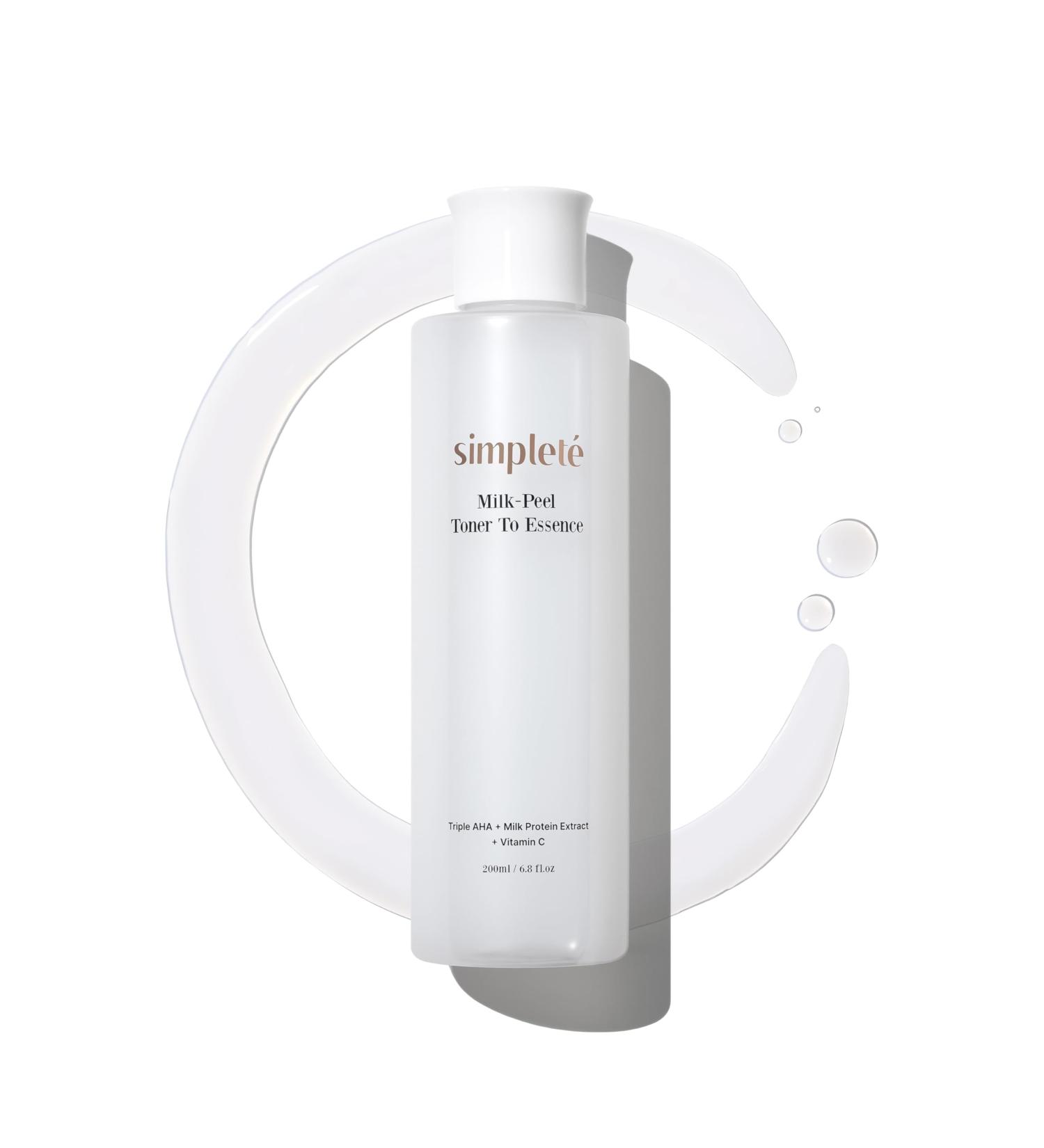 Simplet Milkpeel Toner to Essence Gentle Daily Exfoliating Hydrating Toner for Smooth Radiant Skin Strengthens Moisture Barrier Perfect for Sensitive Skin Balanced Healthy Glow 200ml - Buy Online on GoSupps.com