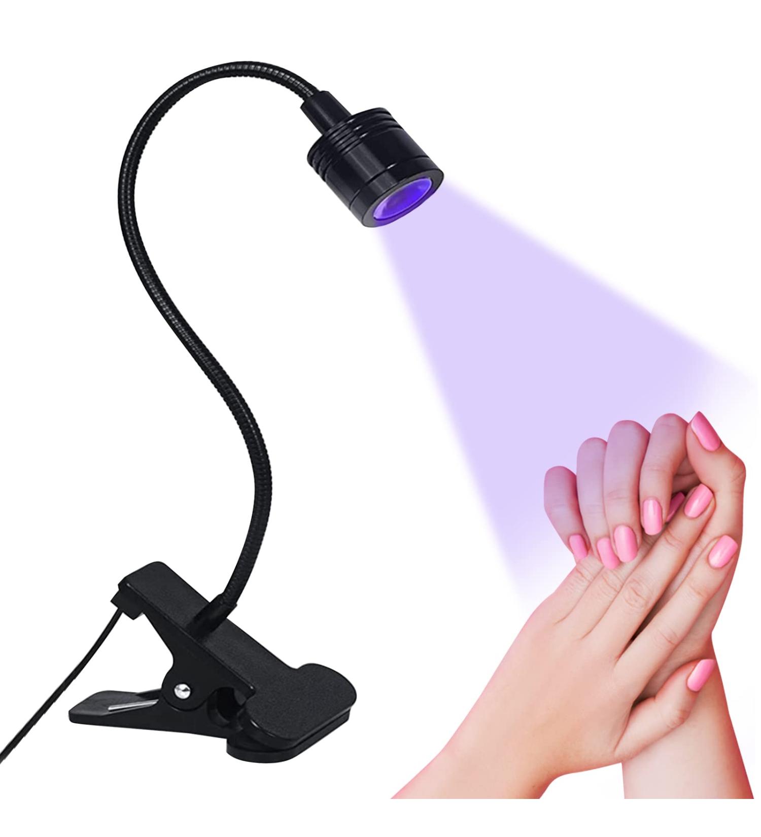 Bestauty Gooseneck UV Lamp | 400nm Wavelength Nail Curing Light | 360 Rotatable Dryer & Clip | USB Charging | Black - Buy Online on GoSupps.com