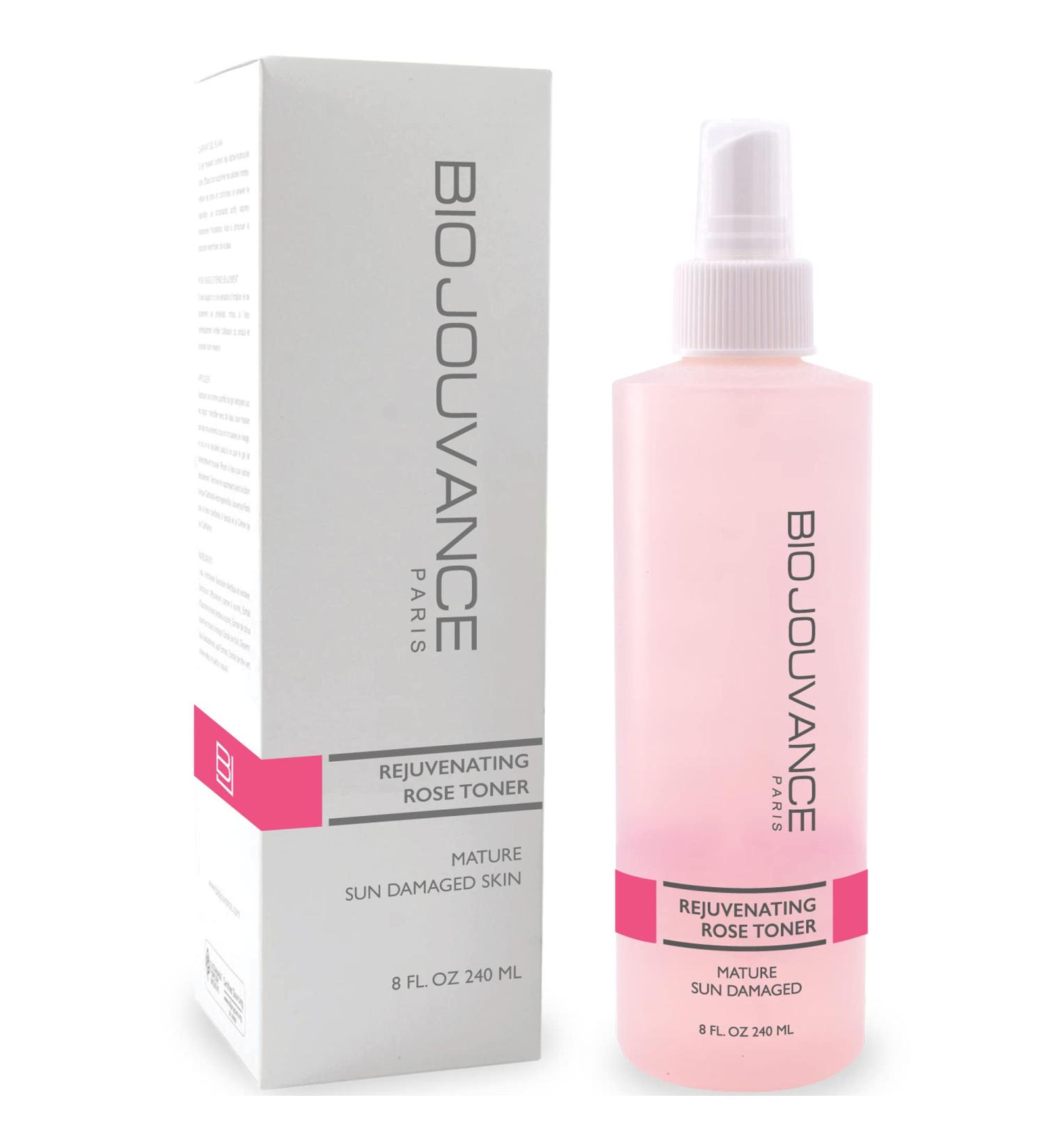 Rejuvenating Rose Toner Spray 8oz - Alcohol-Free pH Balancing Face Toner for Mature & Sun Damaged Skin | Gentle Hydrating Daily Skin Care | Made in France - Buy Online on GoSupps.com