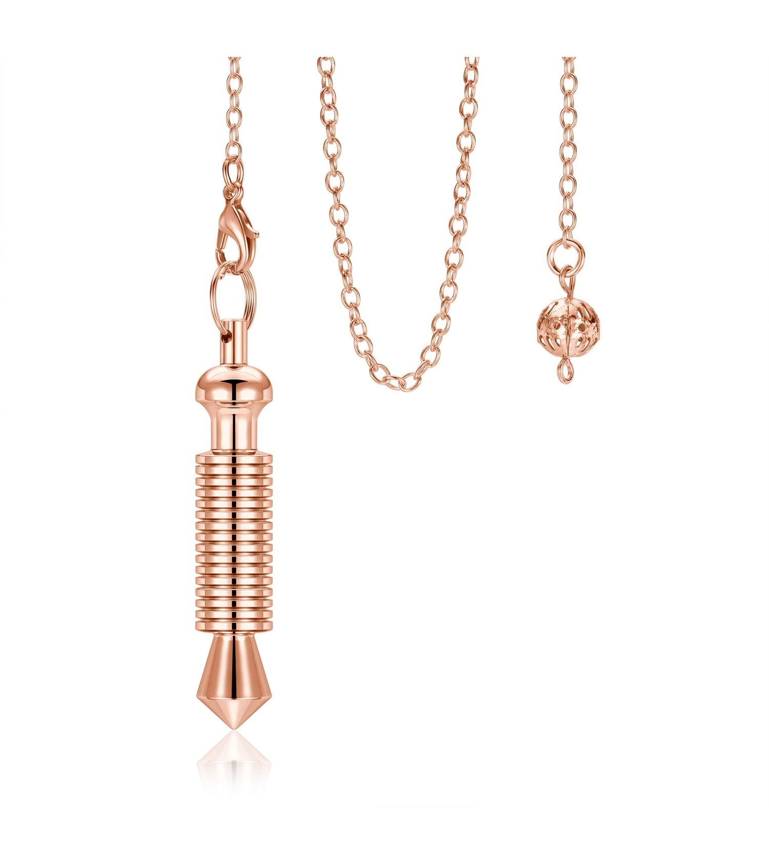 Crystears Rose Gold Copper Pendulum - Esoteric Spiral Pace Trailer for Divination Reiki Healing & Meditation - Buy Online on GoSupps.com
