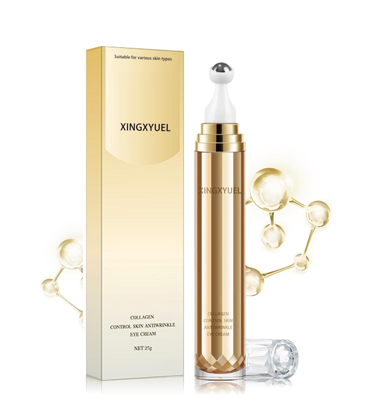 Effective Eye Cream for Dark Circles & Puffiness | Under Eye Serum & Roller - Daily Skincare for Women | Crema Para Las Ojeras - Buy Online on GoSupps.com