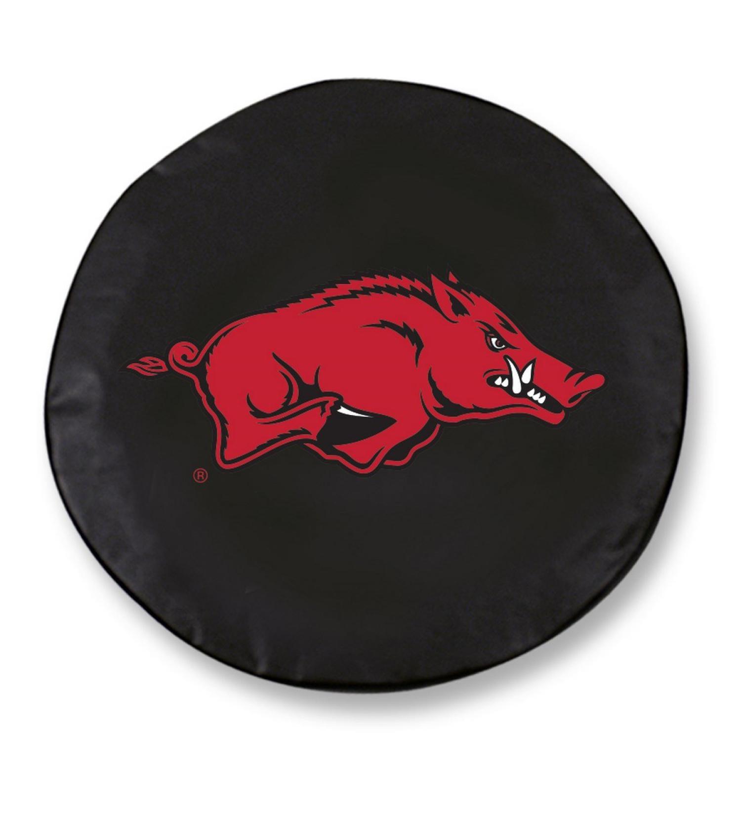 NCAA Arkansas Razorbacks Black Tire Cover - 27 x 8 inches - Buy Online on GoSupps.com