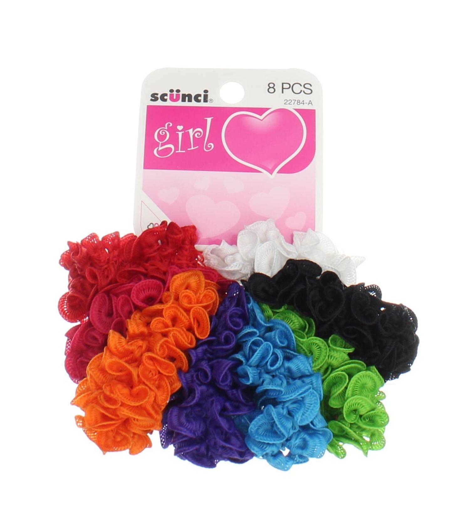 Scunci Ruffle Ponytailers Bright Colors 8-Count per Pack (3-Pack) - Trendy Hair Accessories - Buy Online on GoSupps.com