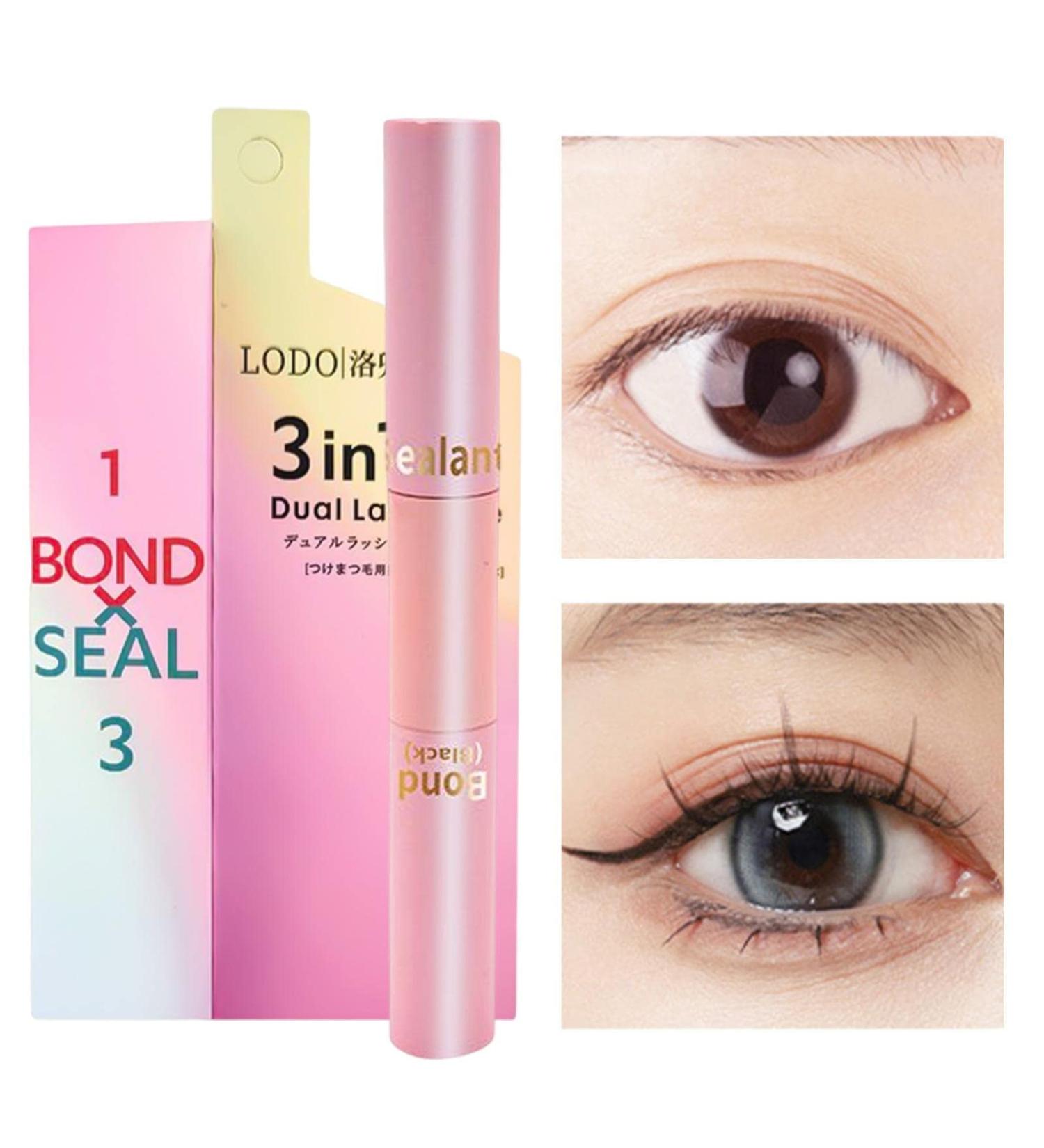 Lash Cluster Glue - Lash Seal Bond Gluse - Dual-Ended Long Lasting DIY Eyelash Extensions Adhesive Individual Lash Glue for Sensitive Eyes and Cluster Eyelash Pinnkl - Buy Online on GoSupps.com