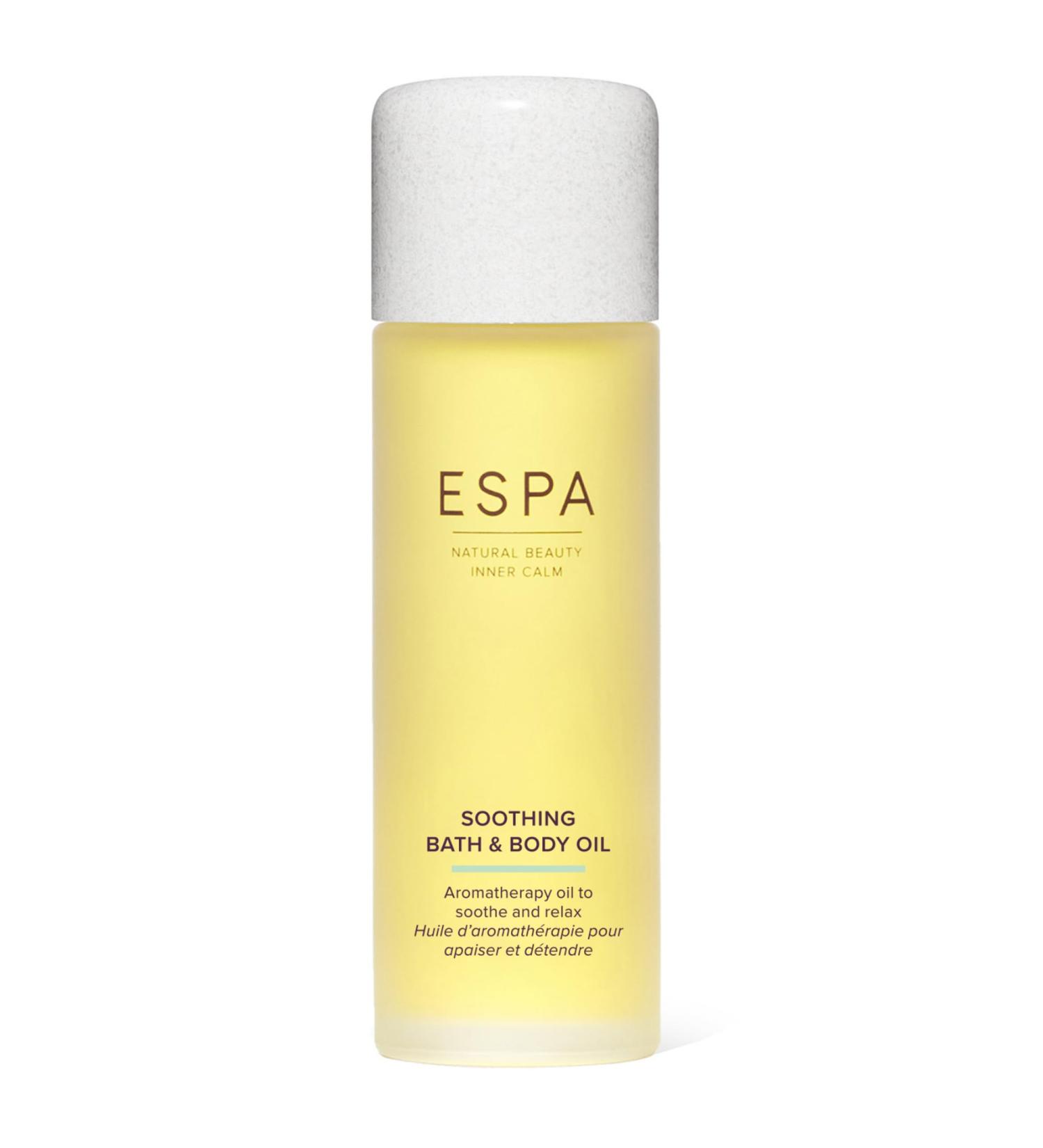 ESPA Soothing Bath and Body Oil 100ml - Myrrh Rose Geranium & Frankincense | Menopause-Friendly | International Shipping - Buy Online on GoSupps.com