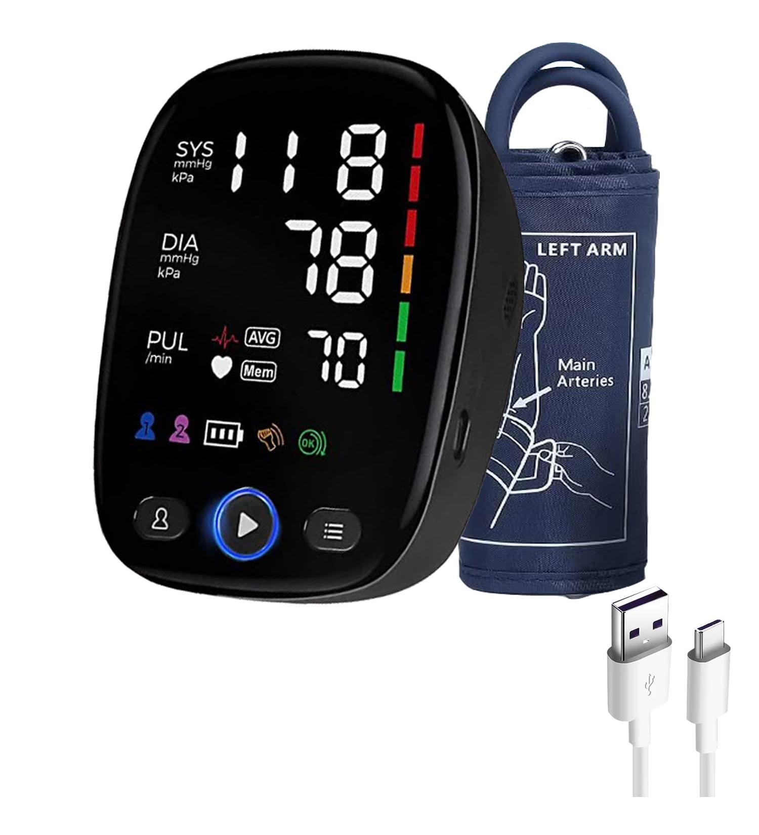 Buy TOPBOMED Upper Arm Electronic Blood Pressure Monitor - Accurate Automatic Large Cuff LED Backlit - Best Home Use Device for Health Monitoring - Buy Online on GoSupps.com