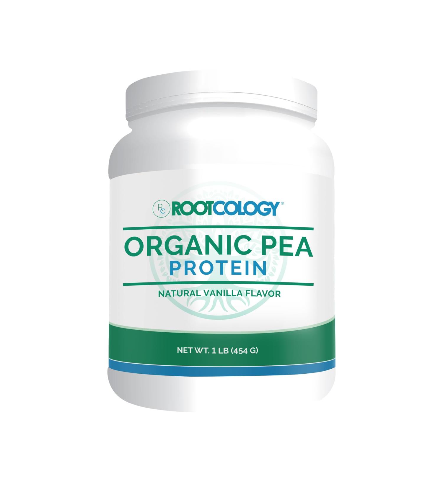 Buy Rootcology Organic Vanilla Pea Protein Powder - 20g Plant Protein USDA Certified Organic 15 Servings - International Shipping Available - Buy Online on GoSupps.com