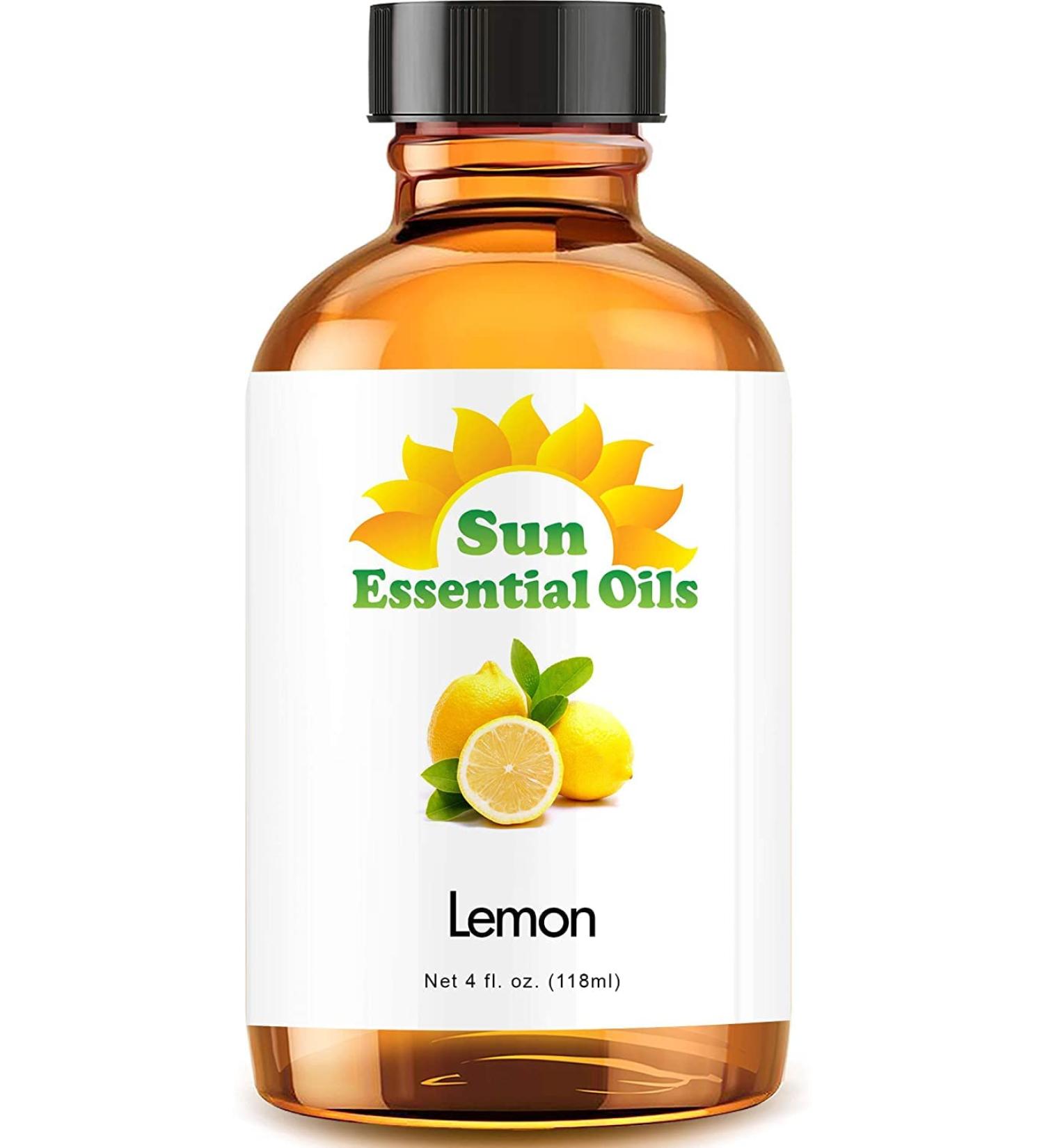 Sun Essential Oils Lemon 4oz - Pure Lemon Essential Oil for Aromatherapy - 4 Fluid Ounces, Pack of 1 - Buy Online on GoSupps.com