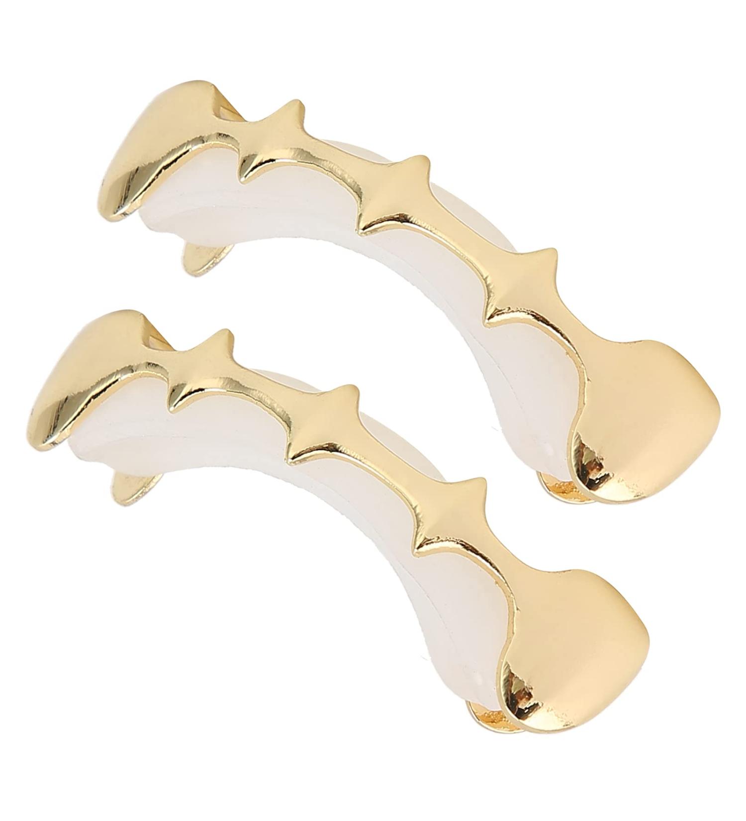 Irregular Hip Hop Denture Set Halloween Hip Hop Teeth Decoration Accessories (Gold) - Buy Online on GoSupps.com