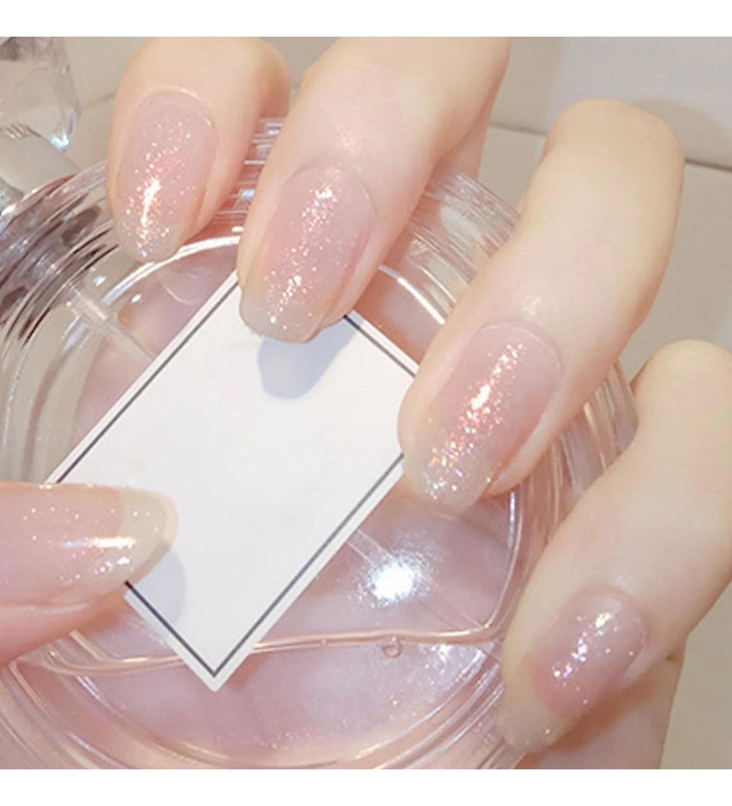 Long-lasting Pink Sparkle Nail Polish - Quick-drying Breathable & Healthy - Shiny Pink Varnish for Women & Teens - Glittery Pink Nail Varnish - Buy Online on GoSupps.com