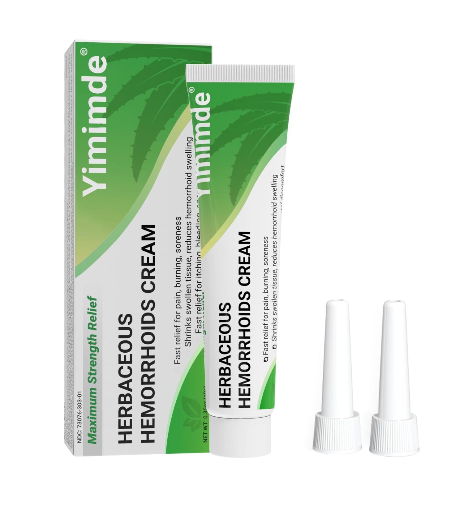 yimimde Hemorrhoid Treatment Ointment - Natural Formula for Fast Relief from Pain Itching Burning Swelling & Fissures | Natural Aloe & Vitamin E - Buy Online on GoSupps.com