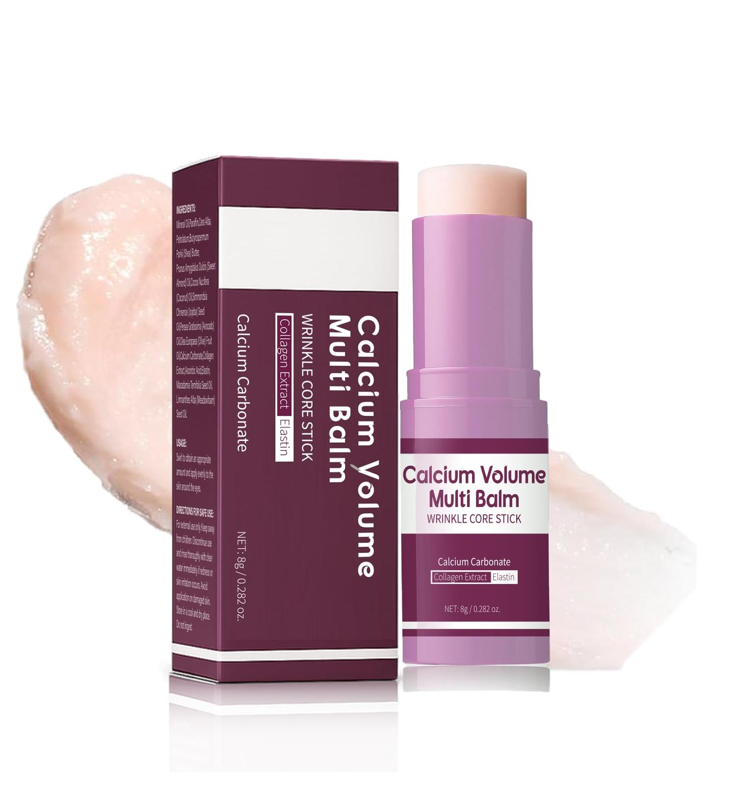 Lanthome Calcium Multi Balm Calcium Volume Multi Balm Wrinkle Core Stick Collagen Moisturing Stick Anti-aging Hydrating Firming Skin Suitable for Eyes Neck Face-8g - Buy Online on GoSupps.com