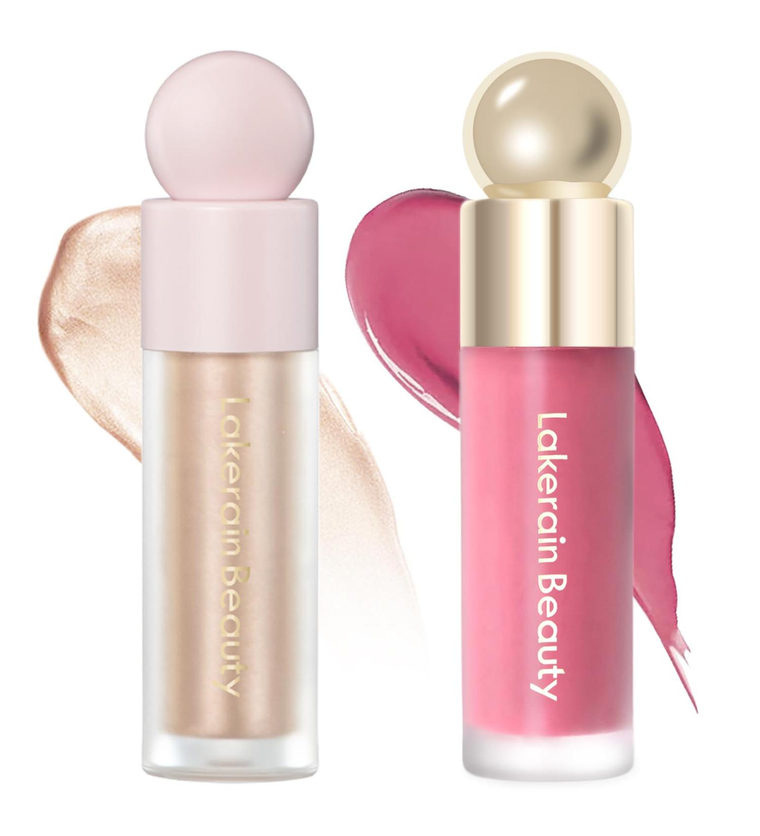 Erinde Liquid Highlighter Makeup Stick - Natural Glossy Finish Lightweight & Blendable Face Illuminator - Cruelty-Free - 2 Pack - Buy Online on GoSupps.com