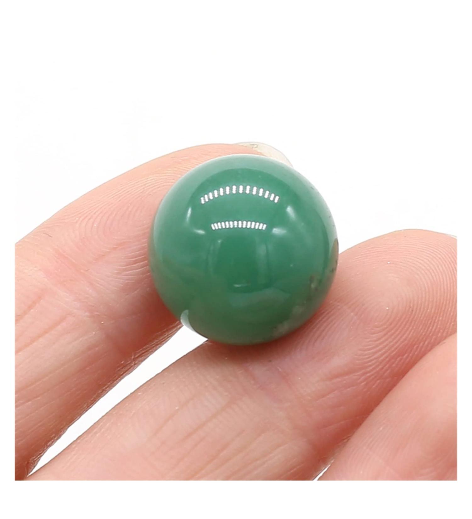 Natural Crystal Rough 16mm Round Natural Crystal Quartz Transfer Ball Polished Gemstone Beads Specimen DIY Jewelry Home Natural Stone (Color : Green Aventurine Size : 1PC) - Buy Online on GoSupps.com