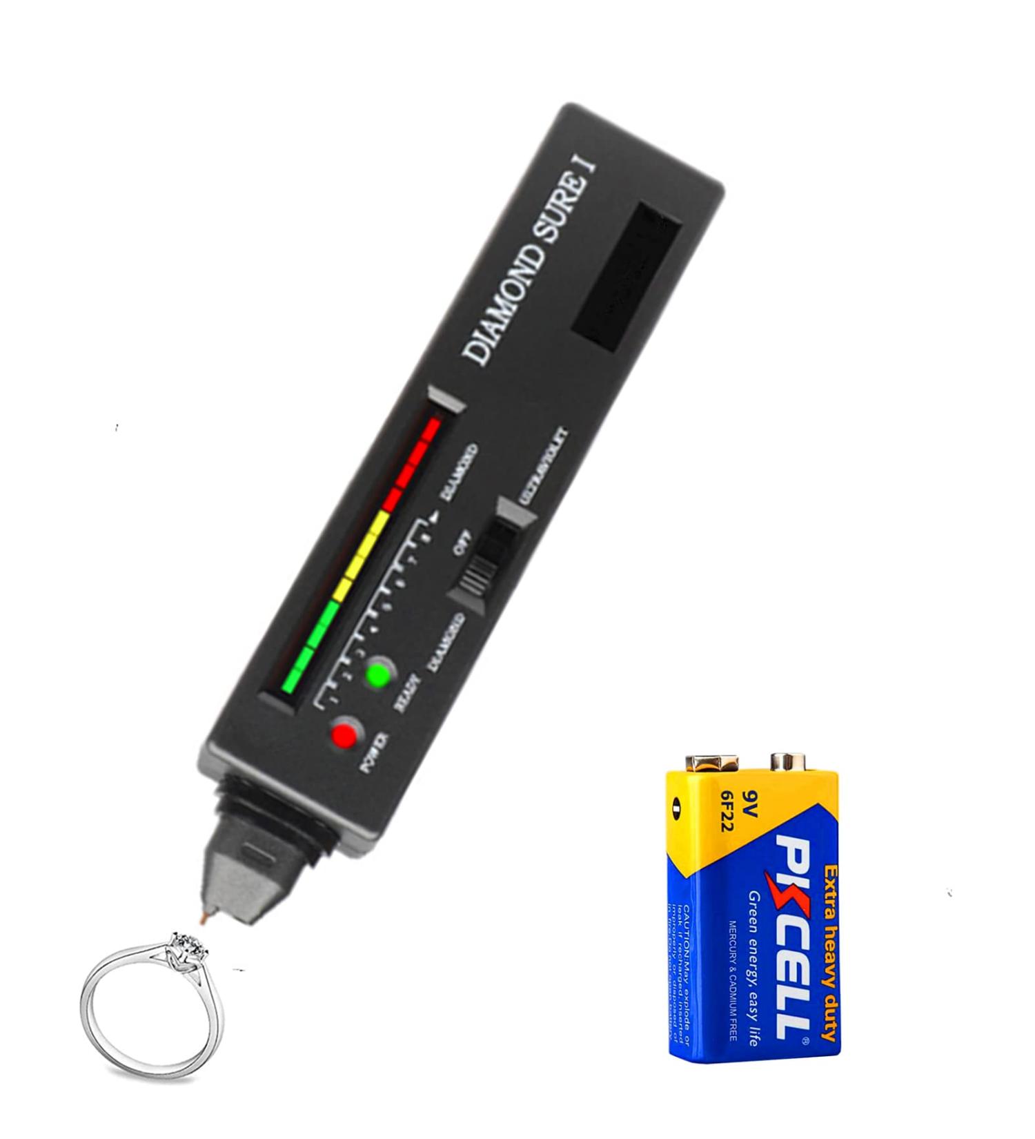 Diamond Mosang Stone Surveymeter Set - High Precision Jewelry Test Pen for Novice and Expert (Black) - Buy Online on GoSupps.com