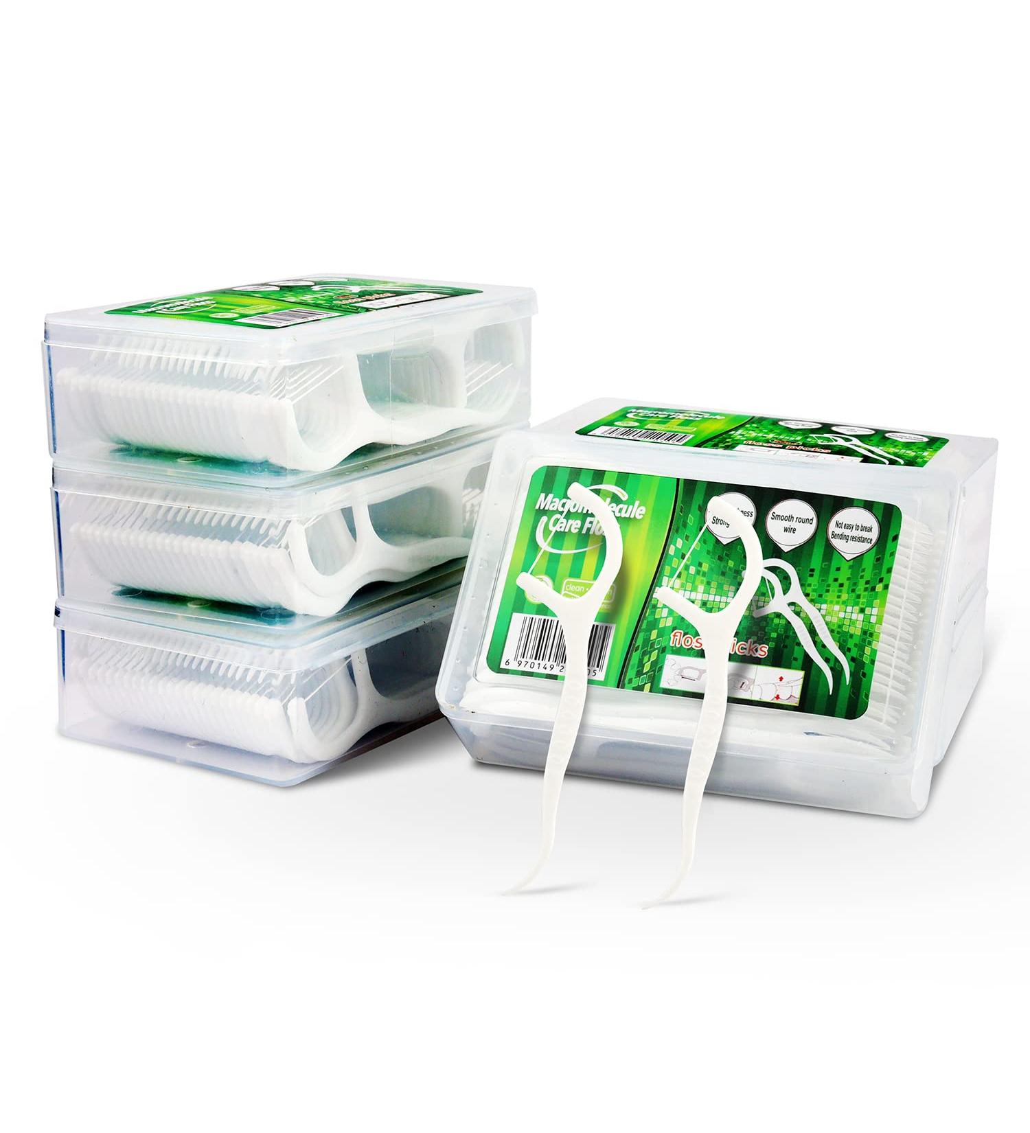 Kwokwei 300 pcs Dental Floss Sticks - Interdental Flossers with Handle for Family & Travel - Disposable Tooth Cleaner for Effective Dental Care - Buy Online on GoSupps.com