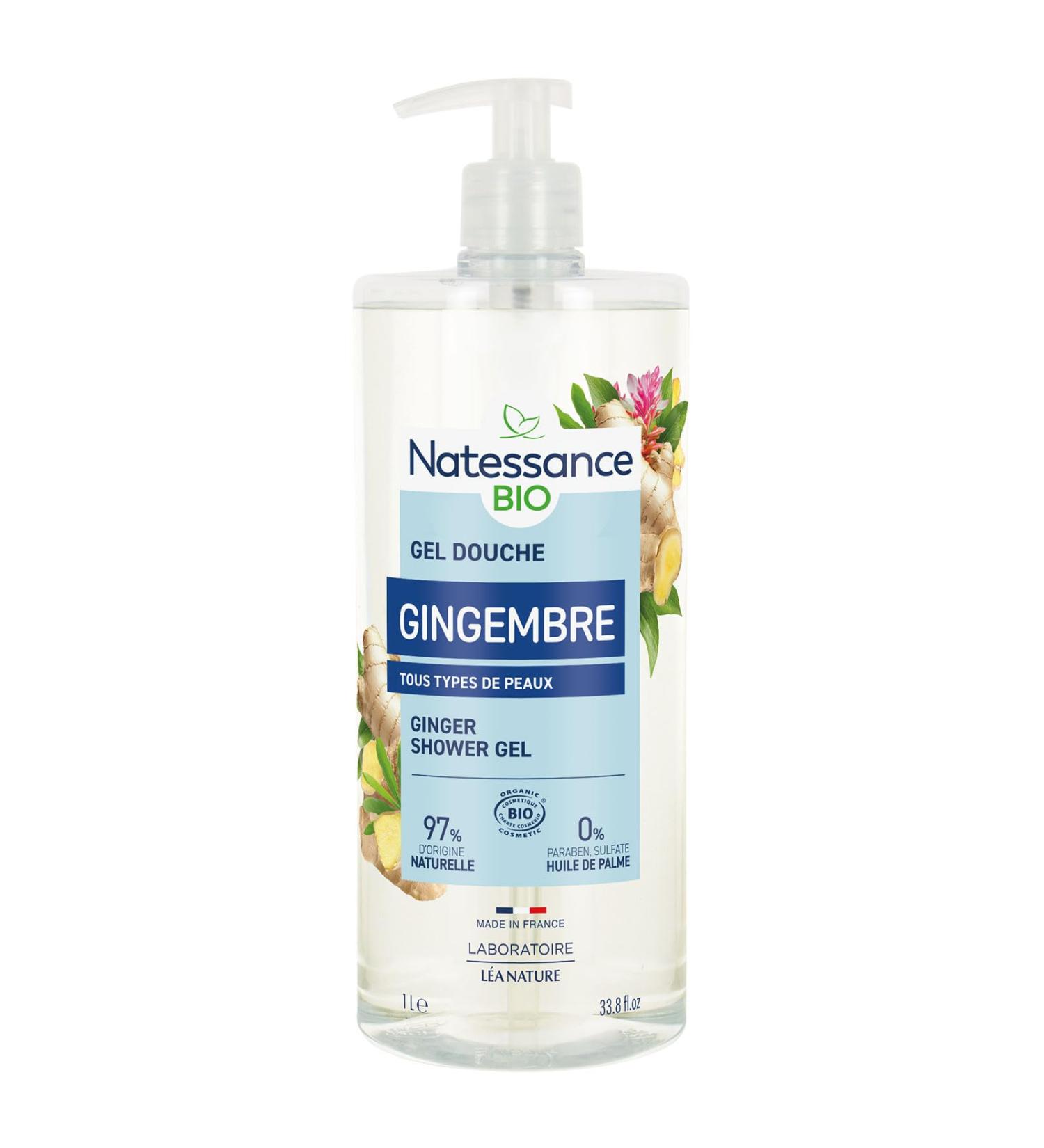  Natessance Natessance stimulating shower gel with organic ginger 1L - Buy Online on GoSupps.com
