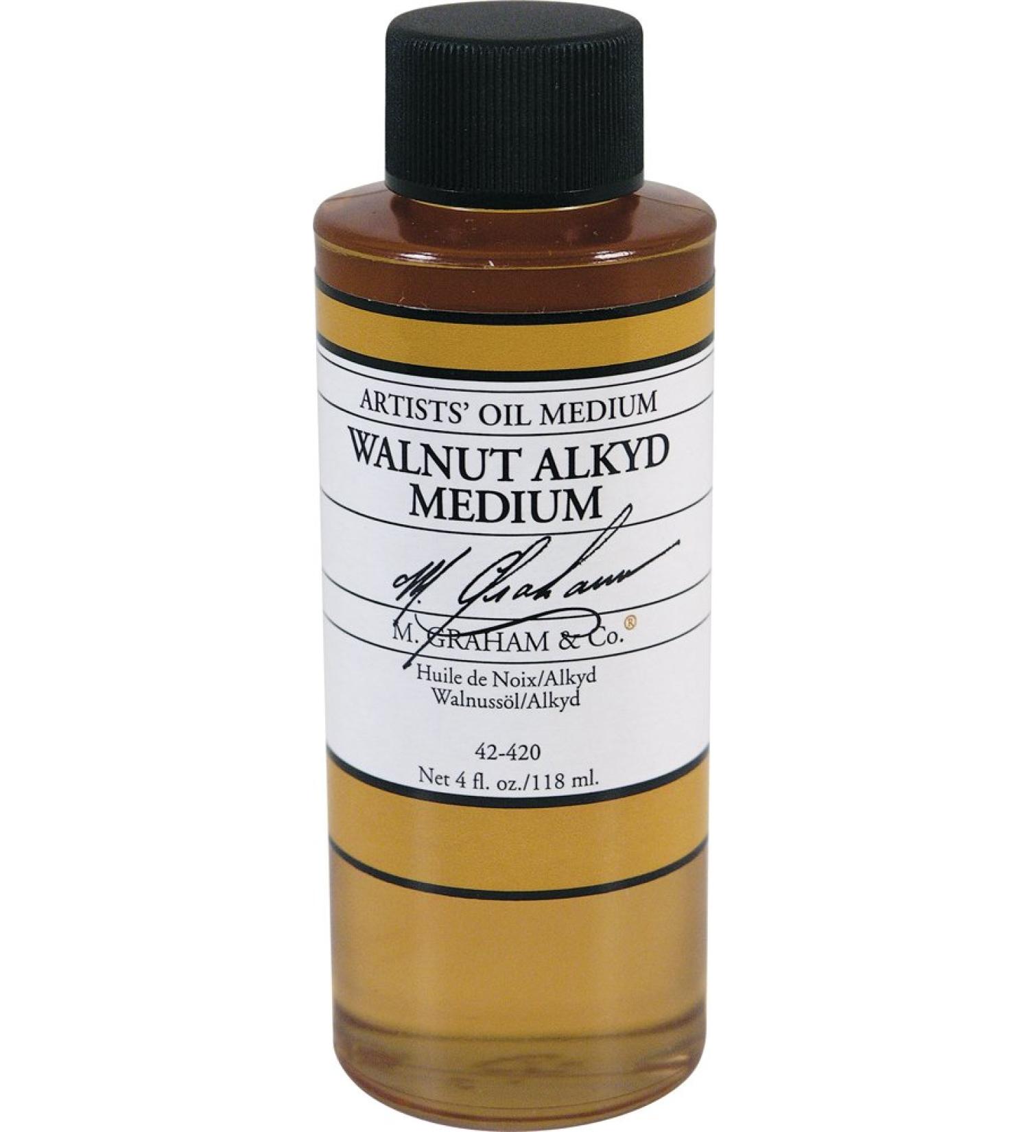 M. Graham 4-Ounce Walnut/Alkyd Medium 4 Fl Oz (Pack of 1)