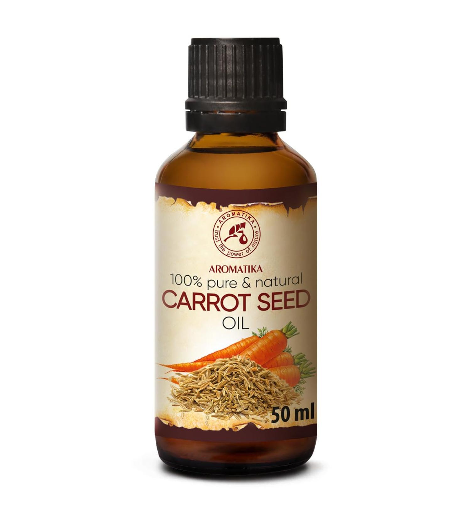 Buy Pure Cold-Pressed Carrot Seed Oil 50ml - Daucus Carota for Skin Body Hair & Nail Care - International Shipping Available - Buy Online on GoSupps.com