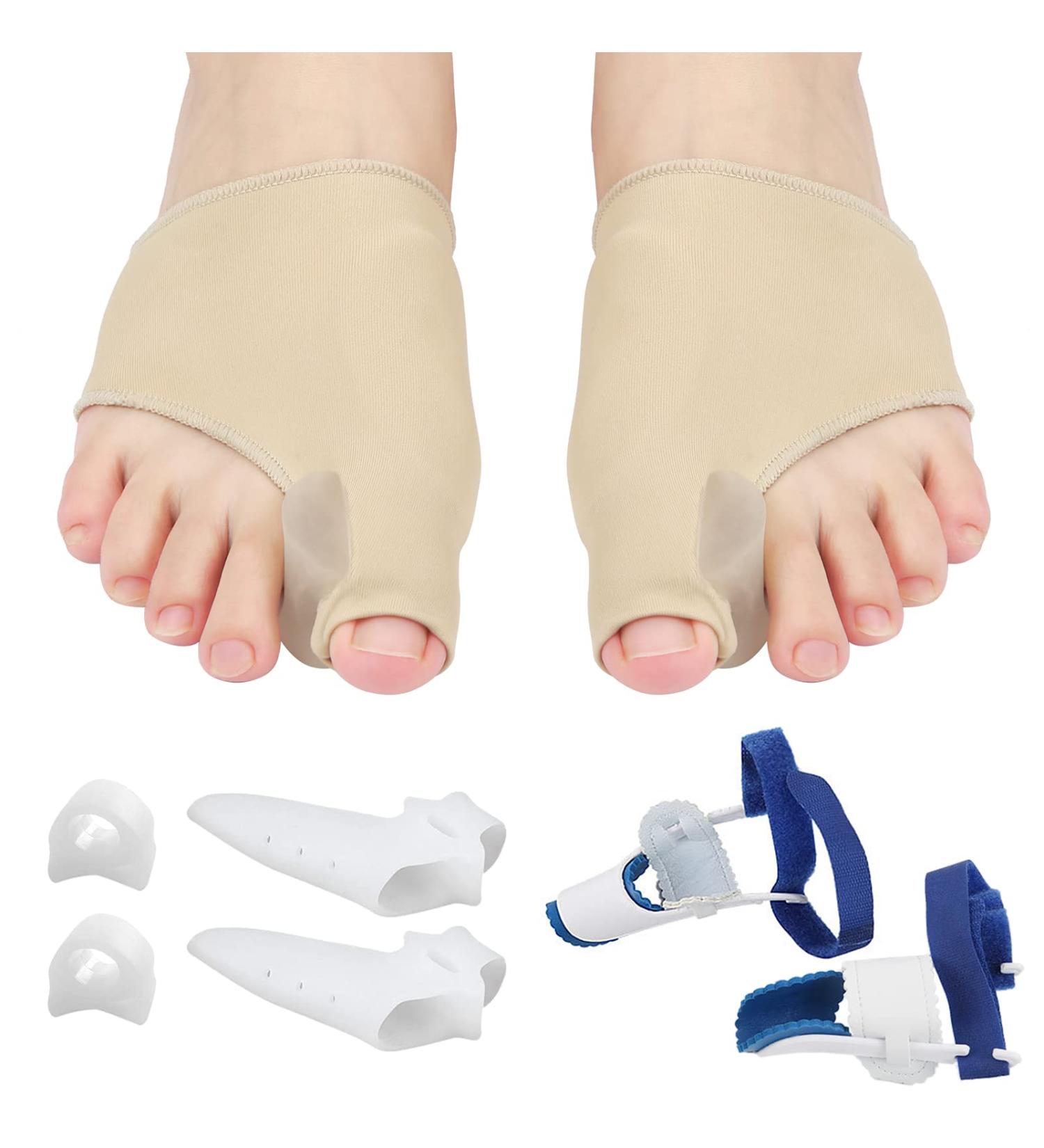 Bunion Corrector Hallux Valgus Pain Relief Kit | Orthopedic Big Toe Straightener & Separator - Protective Covers for Correction Aid - Buy Online on GoSupps.com