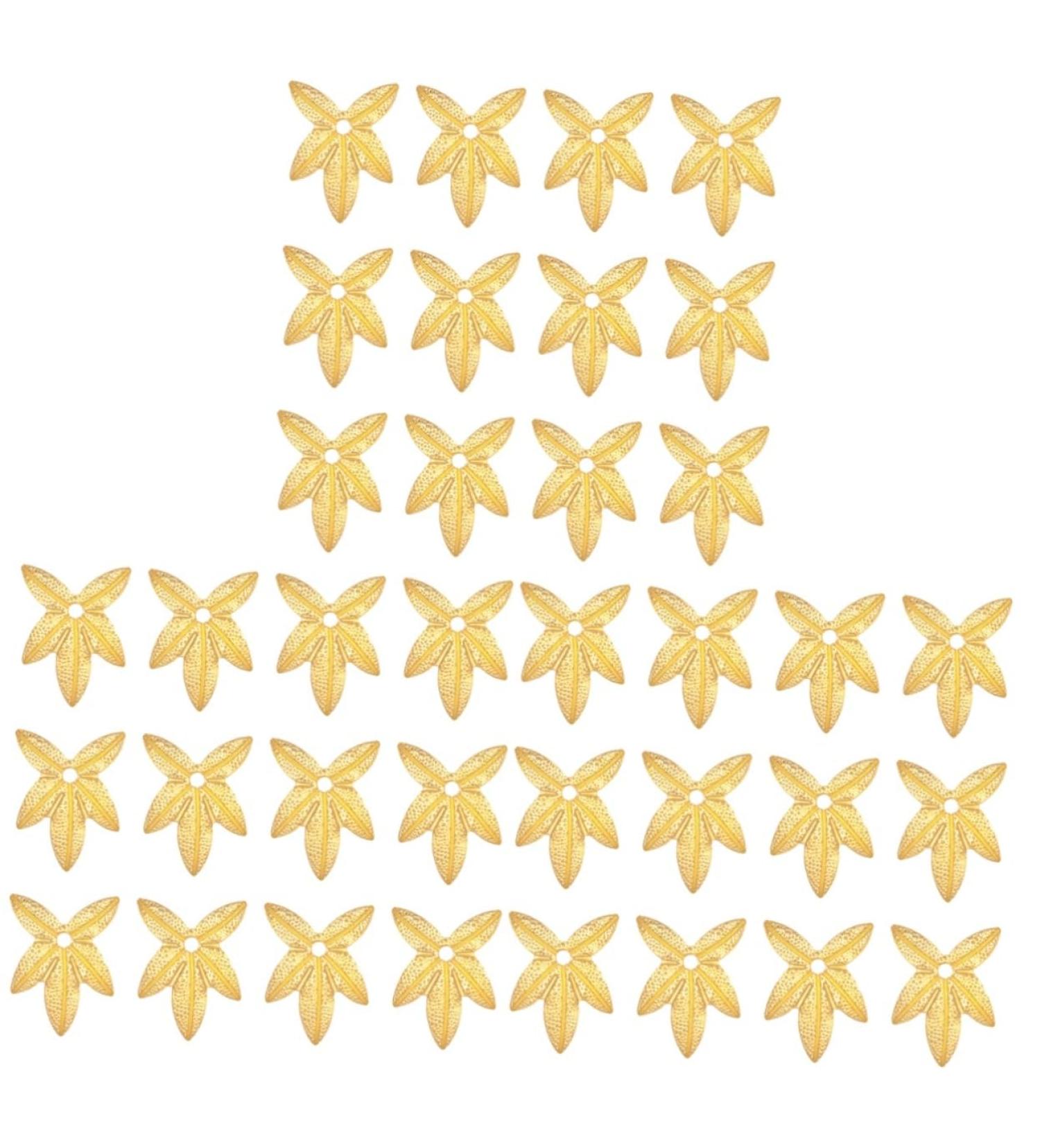 TOPBATHY 1500 Pcs Flowers for Hair Accessories Leaves Flatback Leaves Loose Bead Gold Locket Handmade Earrings Gold Hair Accessories Headdress Decor Accessories Faux Flowers Charm Hairpin Goldenx3pcs 1.5*1.1*02cmx3pcs - Buy Online on GoSupps.com