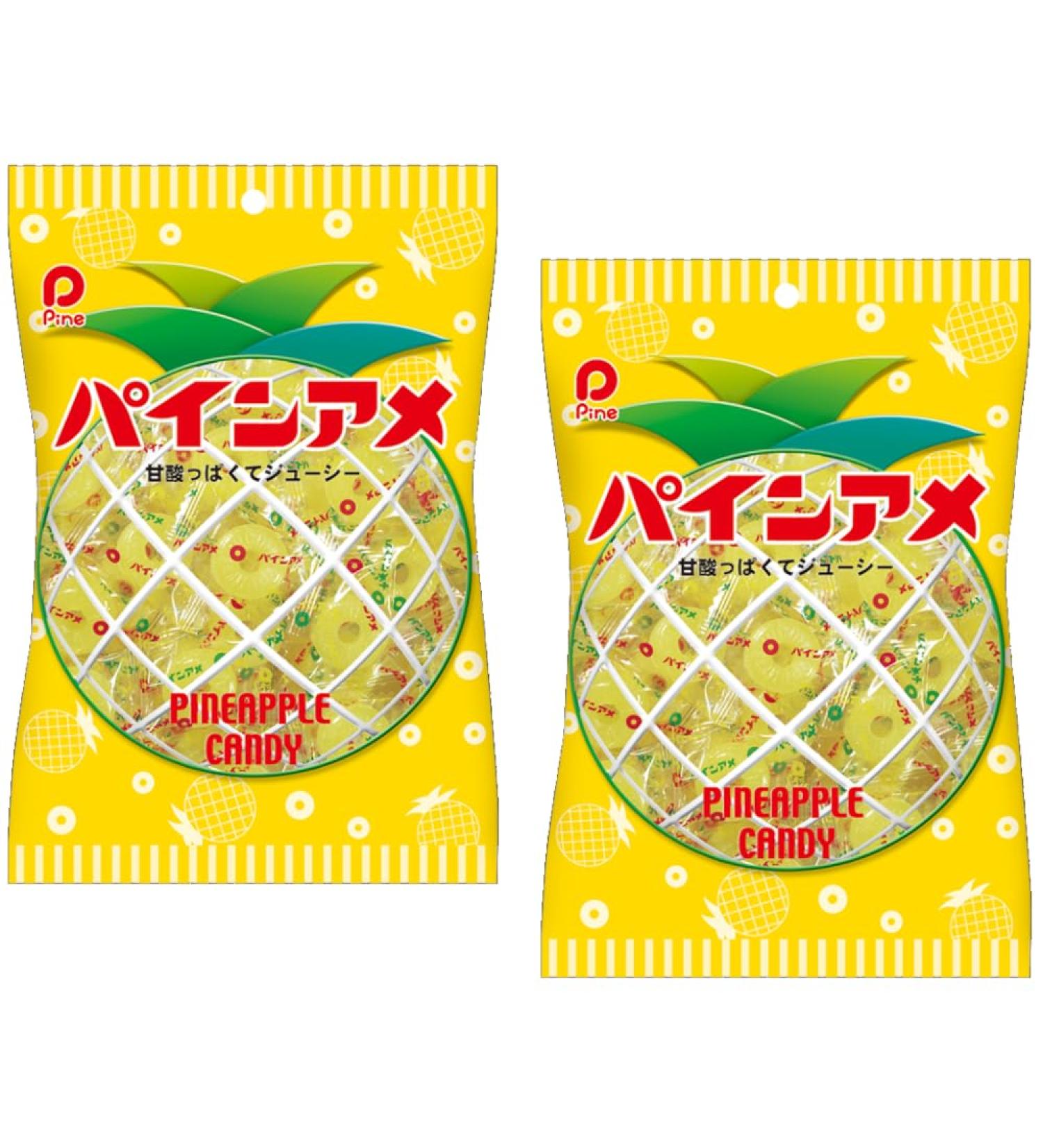  Pine Ame Japanese pineapple-shaped candy x2 with MAIKO Sticker Pio Big Bazar - Buy Online on GoSupps.com