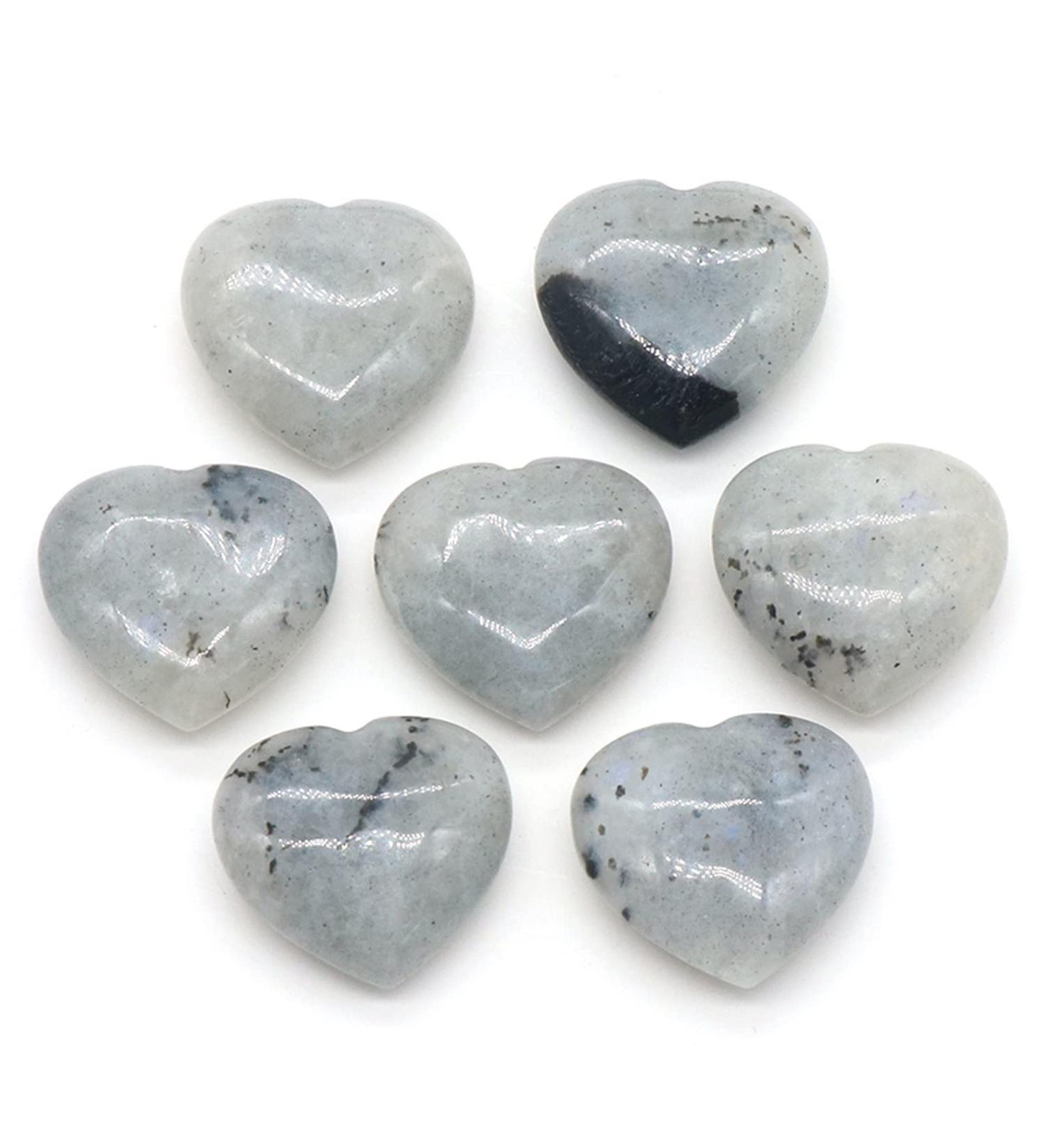 2PCS Natural Rose Quartz Crystal Love Heart Home Decoration Reiki Gemstone Agate Specimen Pecimen Gift Ornaments (Color : Flash Labradorite Size : 20X20X8mm) 20X20X8mm Flash Labradorite - Buy Online on GoSupps.com