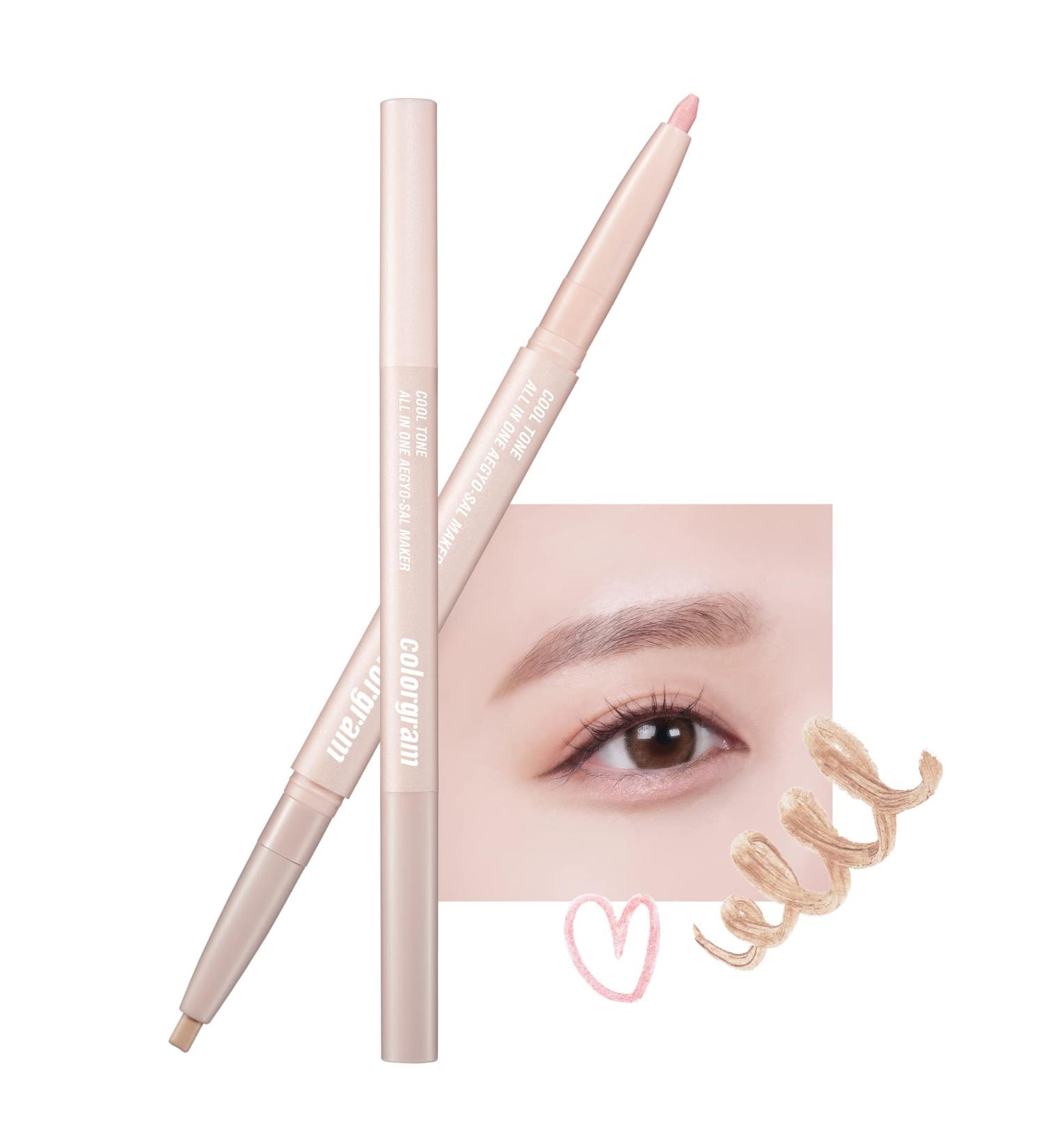 COLORGRAM Under Eye Highlighter Stick - 02 Cool Tone, 0.2g | Shimmery Cream Brightening Glitter Liner for Eye Bags | Long Lasting & Creaseproof Highlighter Stick - Buy Online on GoSupps.com