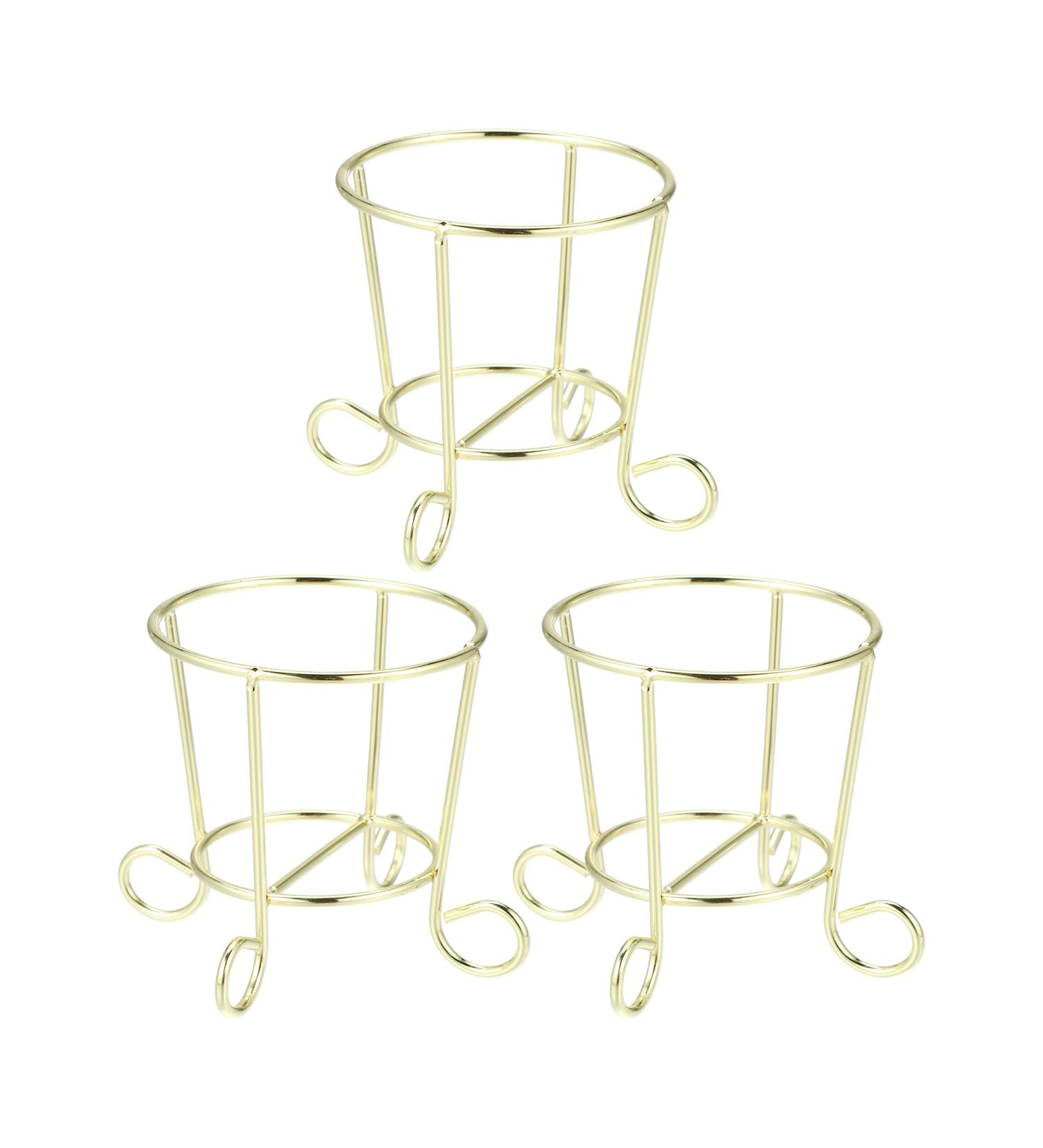 VOCOSTE 3pcs Flower Basket Stand Makeup Sponge Holder - Gold Tone Cosmetic Drying Stand & Egg Case - Buy Online on GoSupps.com