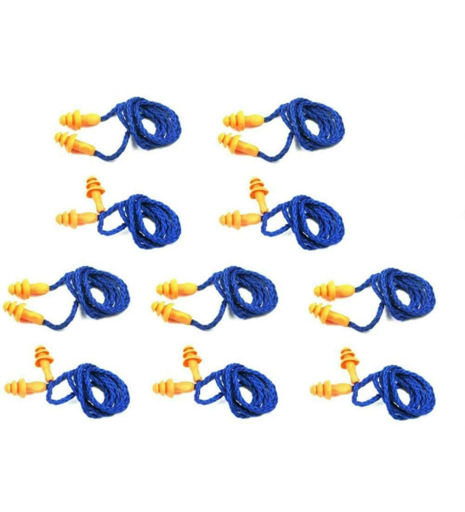 AKOAK Reusable Soft Silicone Ear Plugs - Noise Reduction Hearing Protection (10 Count) | International Shipping Available - Buy Online on GoSupps.com