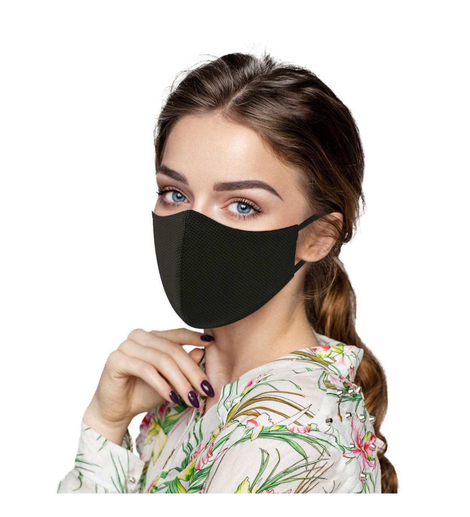 LIEIKIC 4-Piece Silk Face Mask Set | Washable Breathable & Dustproof | Summer Protection for Women & Men | International Shipping - Buy Online on GoSupps.com