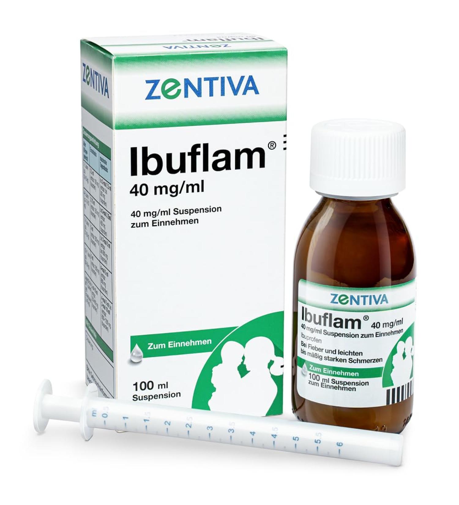 Ibuflam 4% SUSP. 40mg/ml - Effective Pain & Fever Relief for Children | Long-lasting Raspberry Flavor | 100ml Single Pack - Buy Online on GoSupps.com
