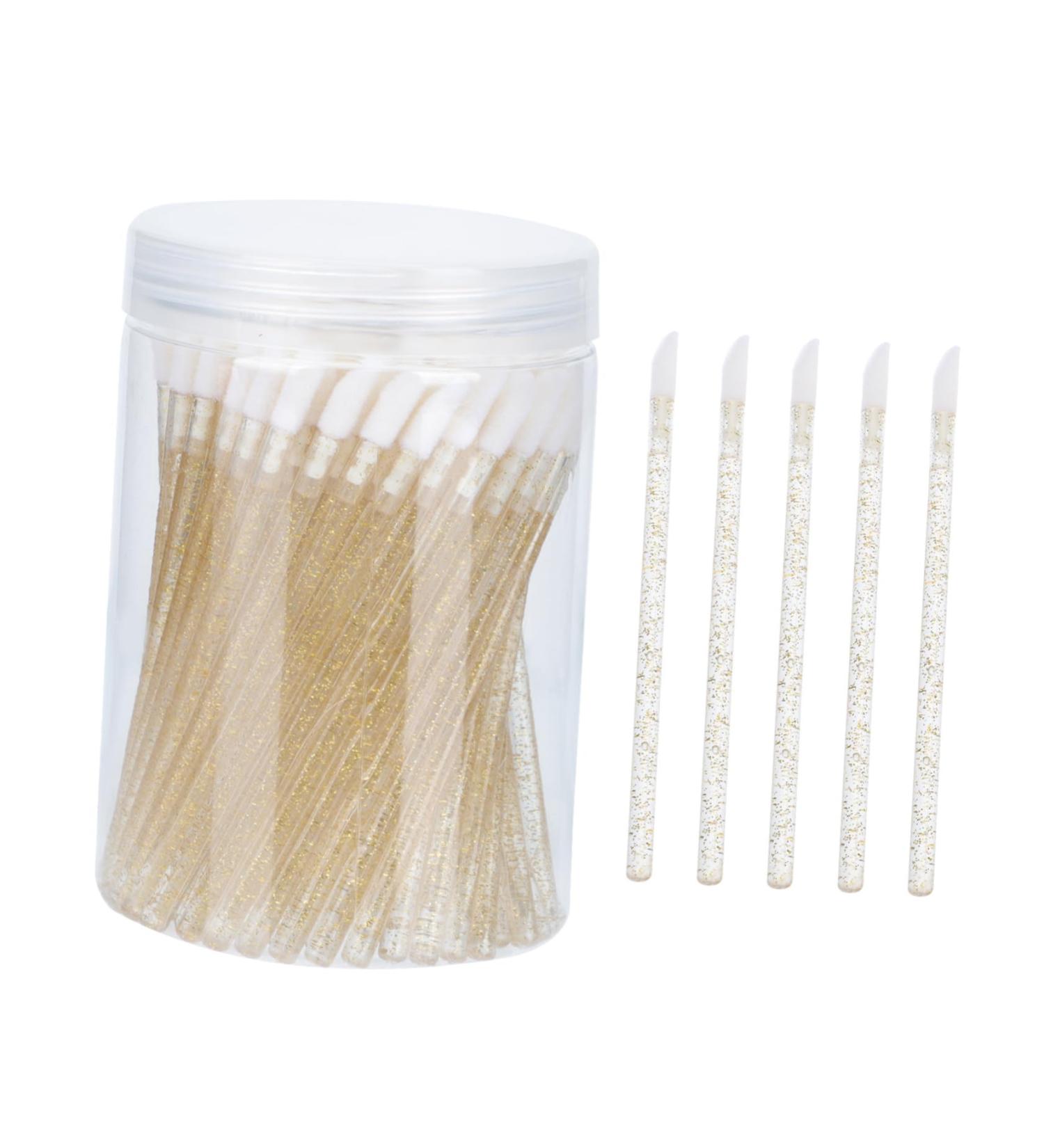 Buy MAGICLULU 100pcs Lip Brush Set - Silicone Makeup Applicators for Lipstick & Gloss - Disposable Crystal Handle Wands for Perfect Lip Tint & Gloss Application - Buy Online on GoSupps.com