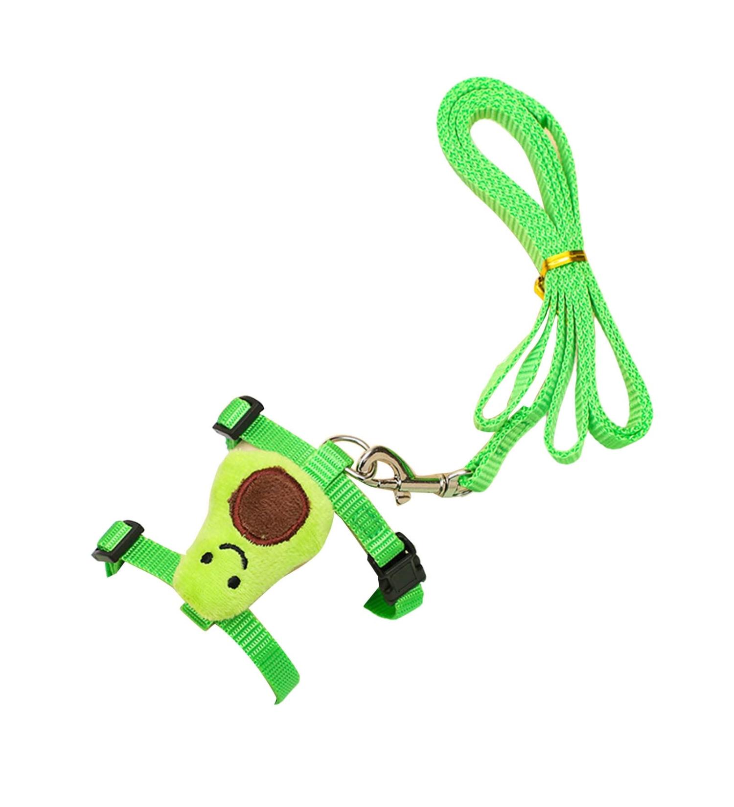 Luojuny rabbit traction line firm towing adjustable pineapple doll pet cat rabbit chest strap traction rope kit pet requirement green m m green