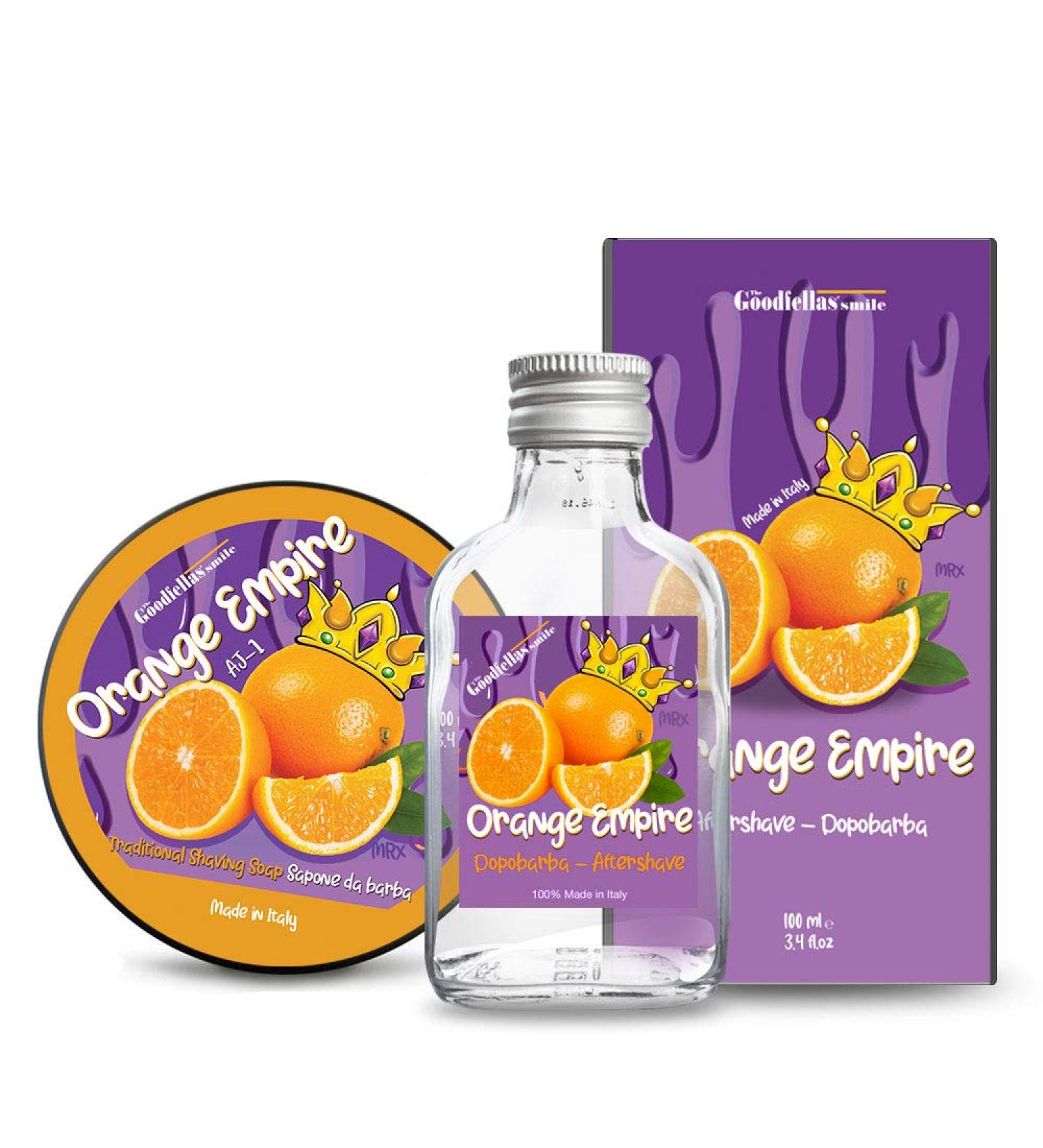 THE GOODFELLAS' SMILE Duo Set Orange Empire. Shaving Soap and Aftershave 250 ml