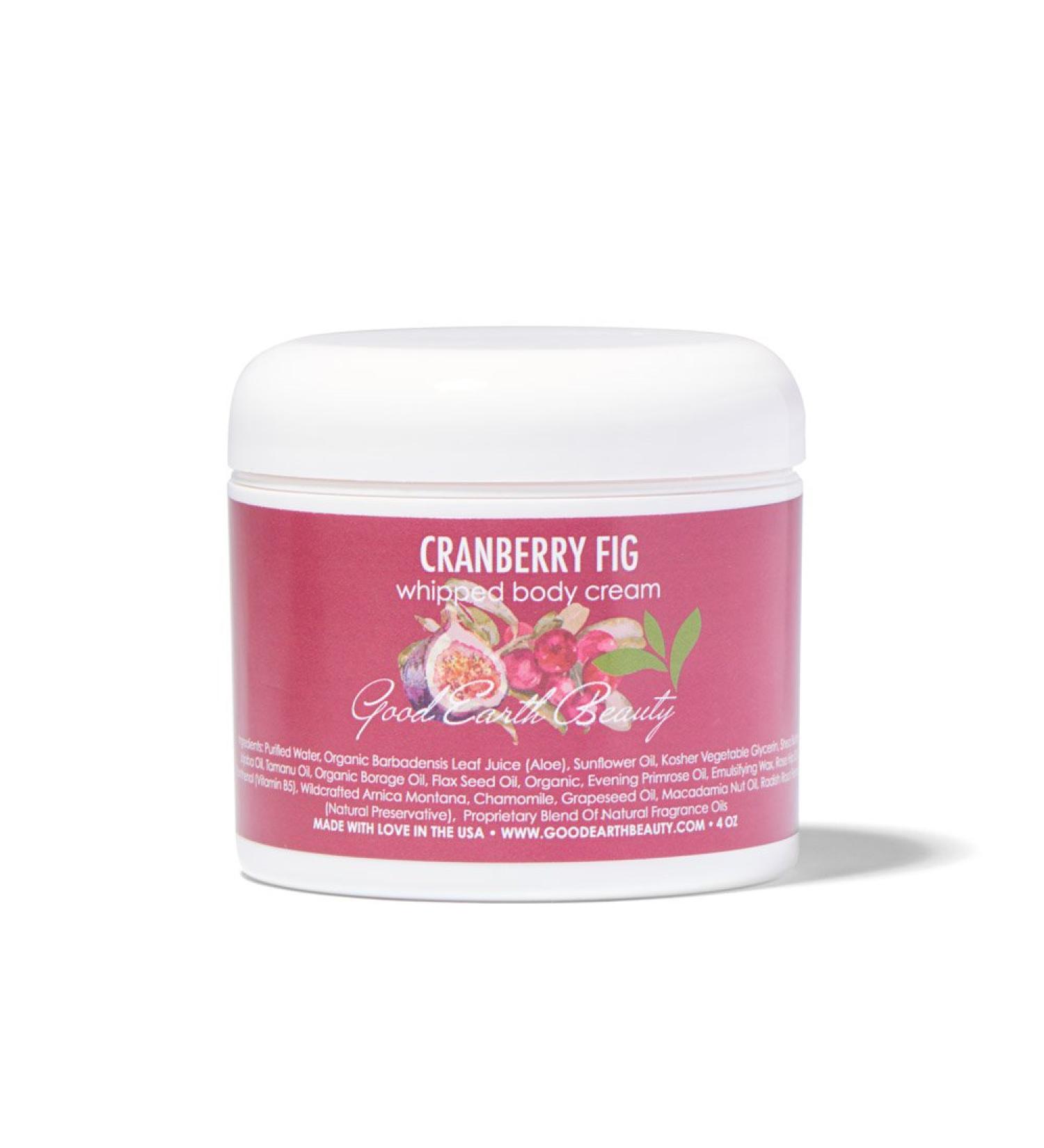 Body Cream - Cranberry Fig - Natural - 4 Ounce Jar