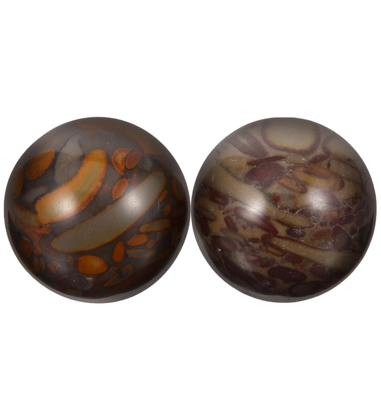 2 Pieces Baoding Balls - Hand Massage & Stress Relief Health Exercise Balls | Chinese Meditation & Finger Fitness Tool (25mm) - Buy Online on GoSupps.com