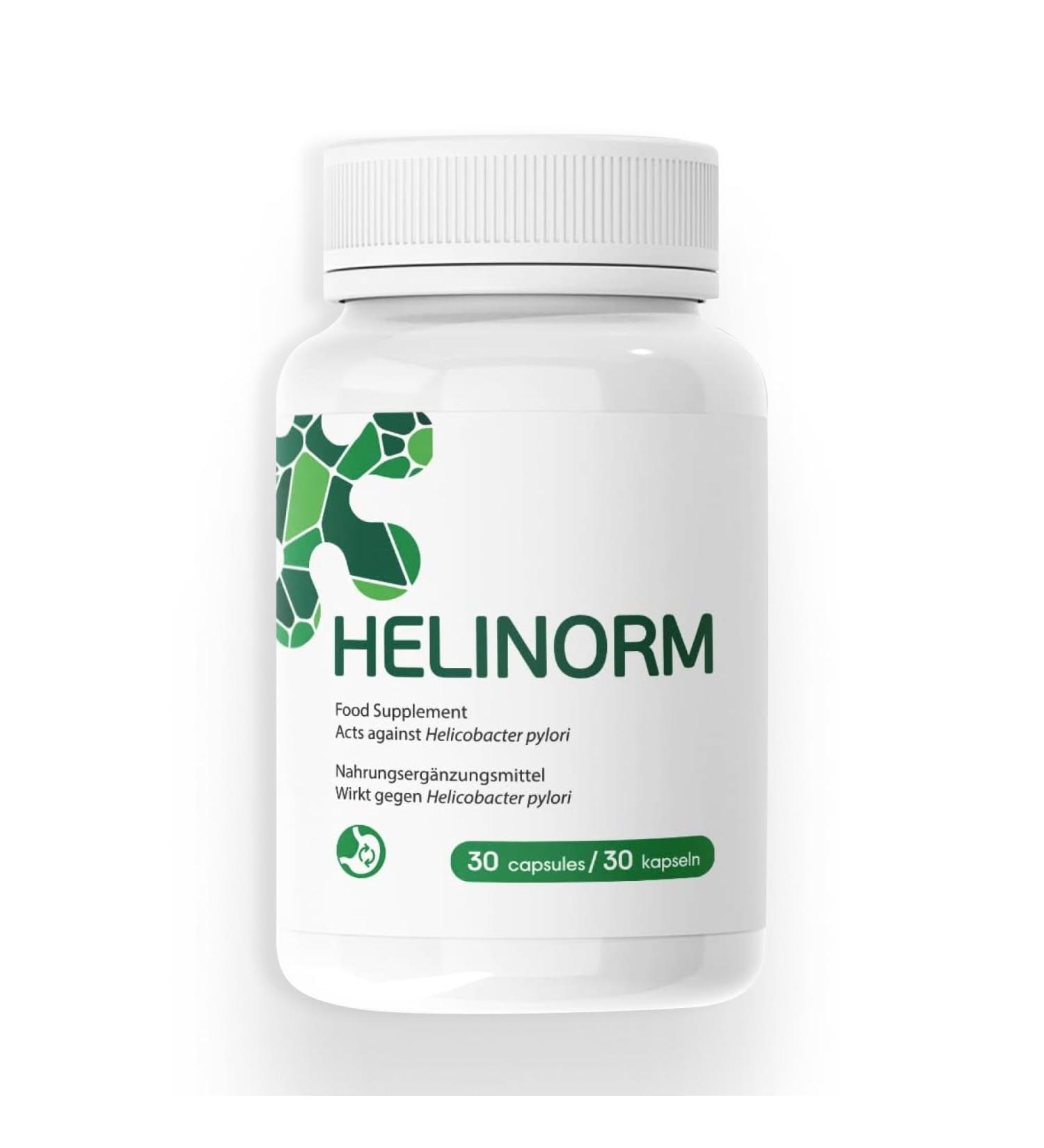 Helinorm Metabiotics with Pylopass | Vegan Supplements for Helicobacter Pylori & Gastritis Relief | 30 Capsules Made in Germany - Buy Online on GoSupps.com