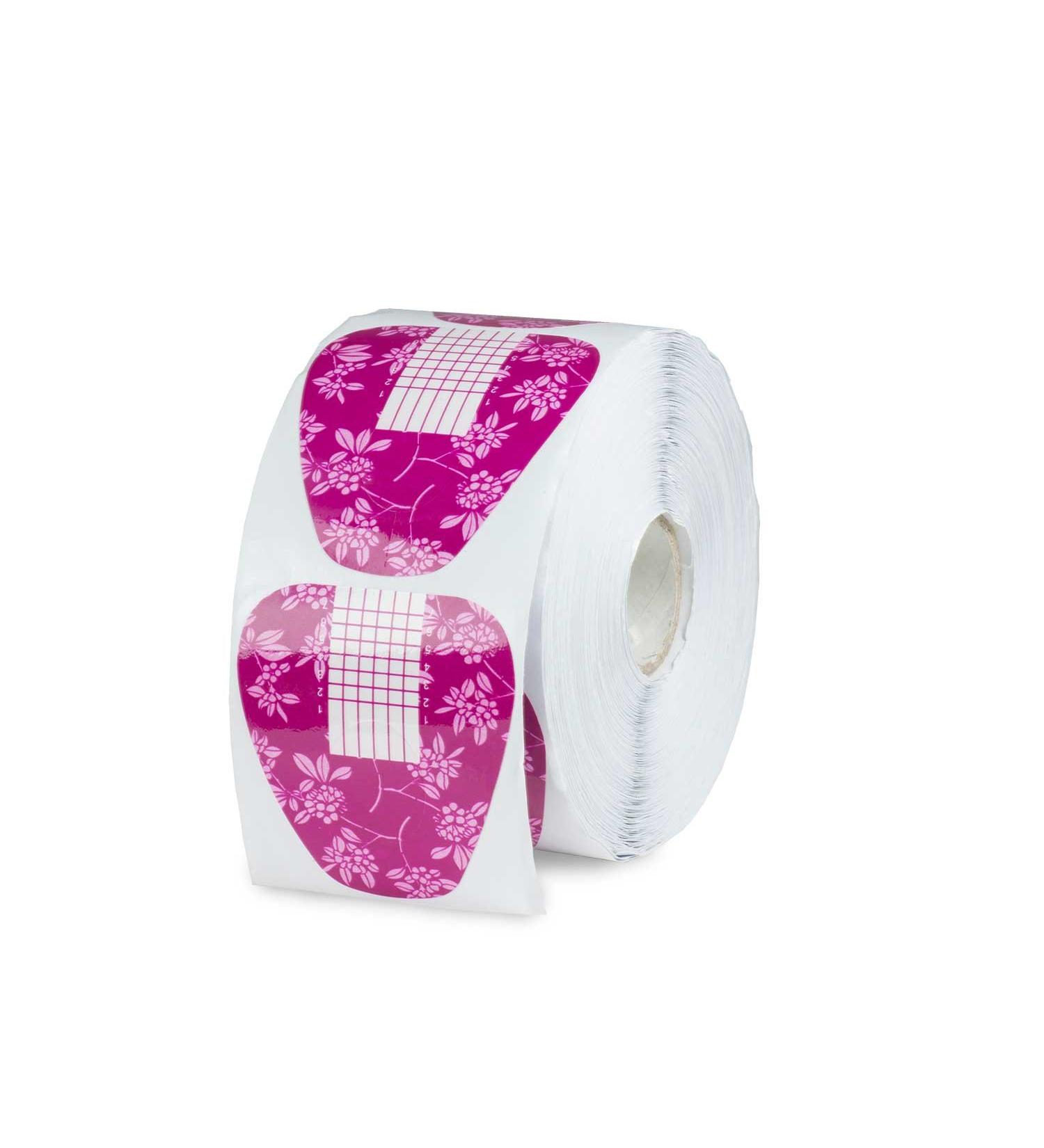 N&BF Profi modeling template flower pattern |500 roll self -adhesive paper templates for the modeling of gel and acrylic nails |Butterfly art nail stencil pink