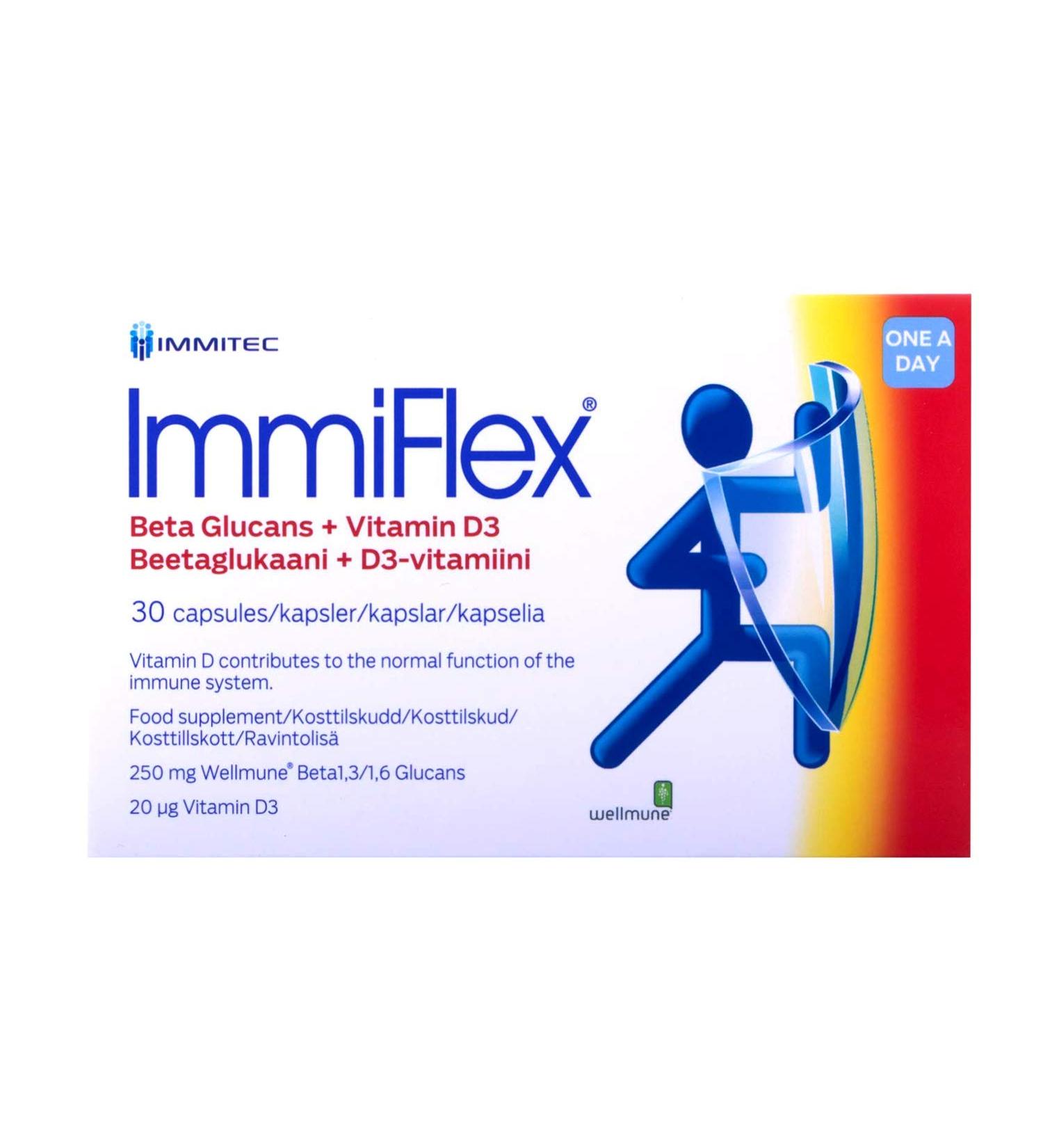 IMMIFLEX 250mg + Vit D 25mcg - 30 Capsules | Boost Immunity & Health | International Shipping Available - Buy Online on GoSupps.com
