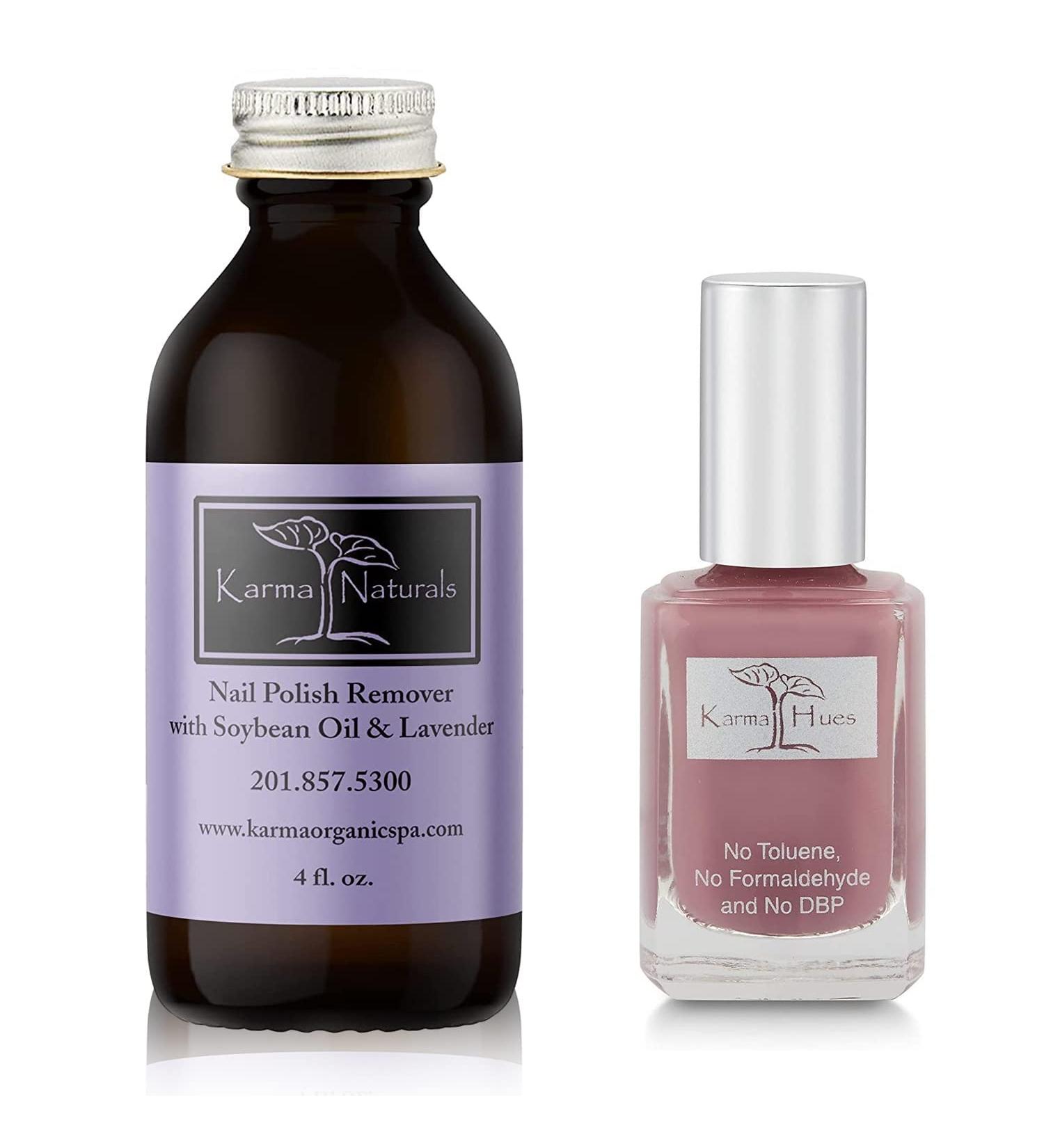 Karma Organic Wine O'clock Nail Polish with Lavender Remover - Non Toxic, Vegan, Cruelty Free, Acetone Free - Buy Online on GoSupps.com