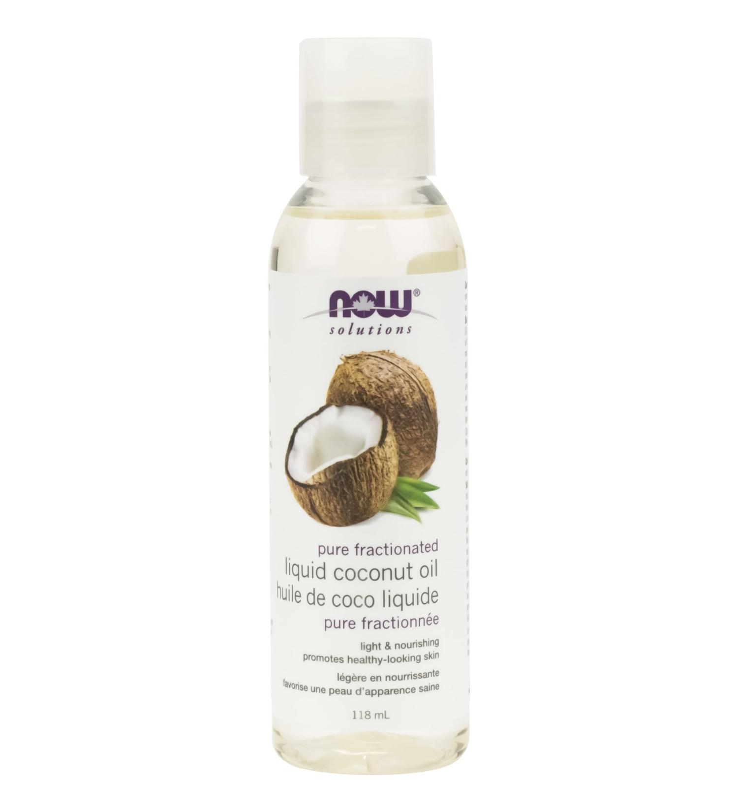 NOW Solutions Liquid Coconut Oil Light and Nourishing Promotes Healthy-Looking Skin and Hair 118mL Coconut 118 ml (Pack of 1) - Buy Online on GoSupps.com