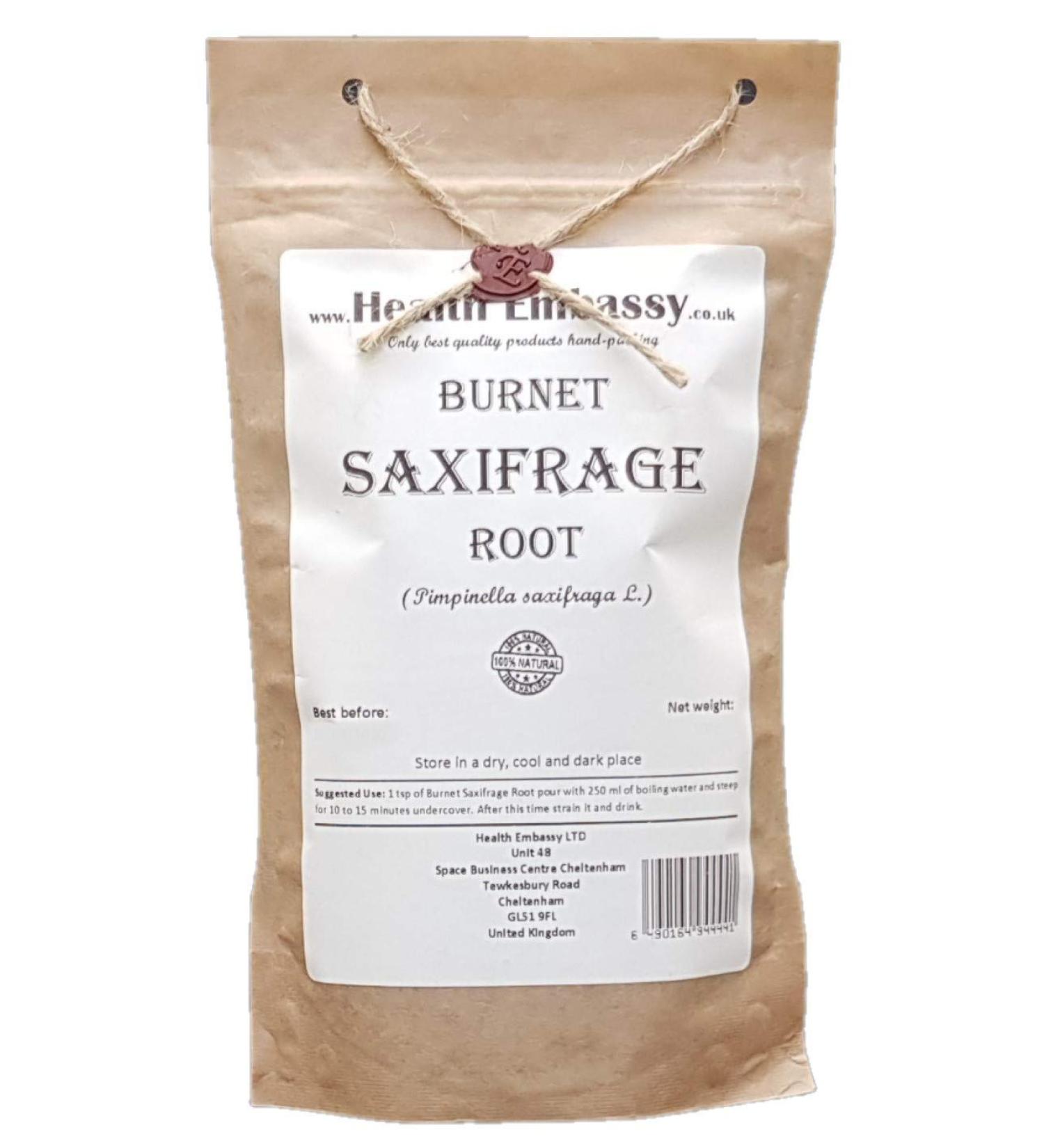 Health Embassy Burnet Saxifrage Root Tea | Pimpinella Saxifraga L | Petit Boucage Racine Tisane (100g) - Buy Online on GoSupps.com
