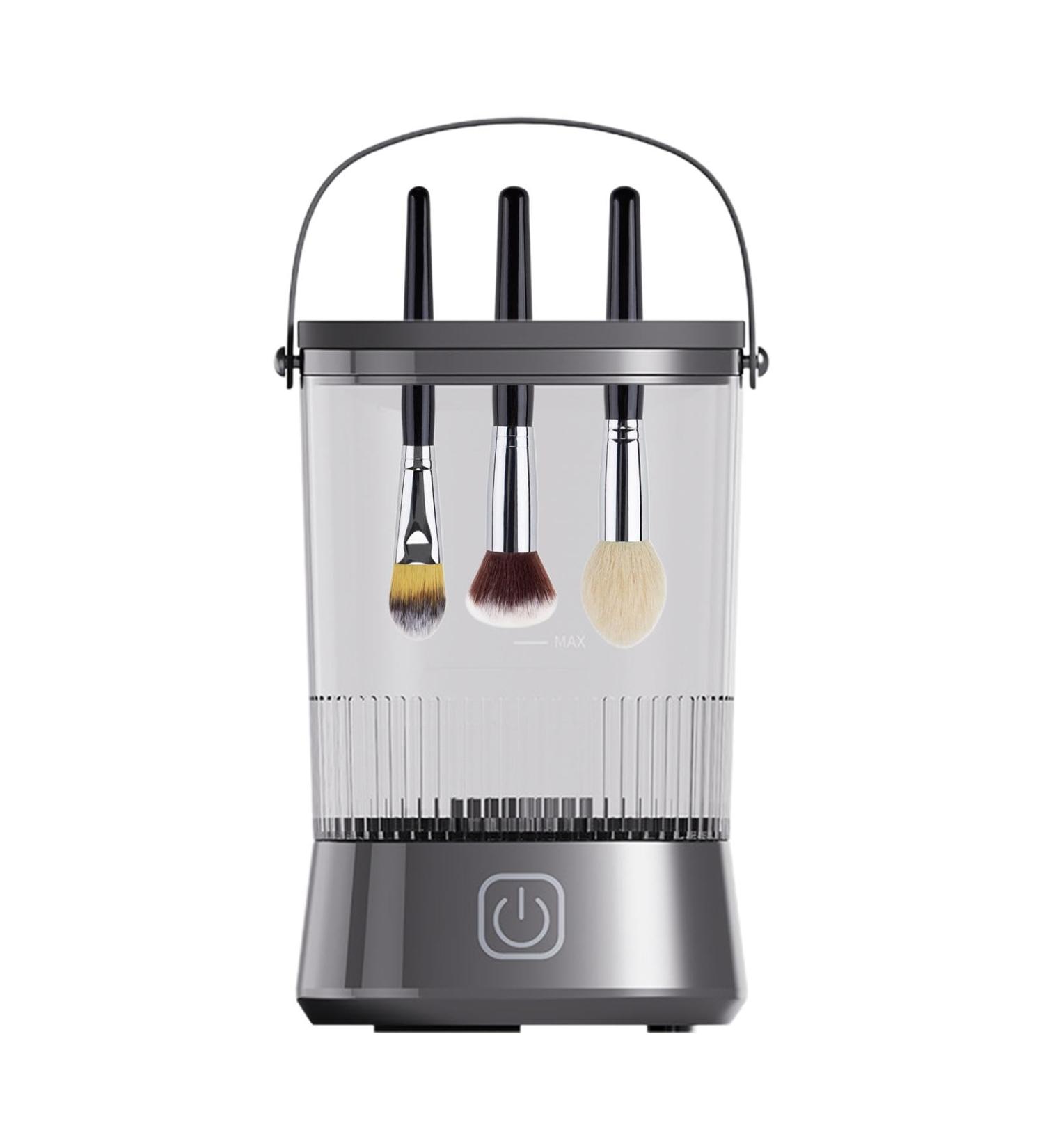 Makeup Brushes Cleaner Electric Cosmetic Brush Cleaner Beauty Blending Cleaners Automatic Spinning Makeup Brush Cleaner Advance Technology for All Size Makeup Brushes Black - Buy Online on GoSupps.com