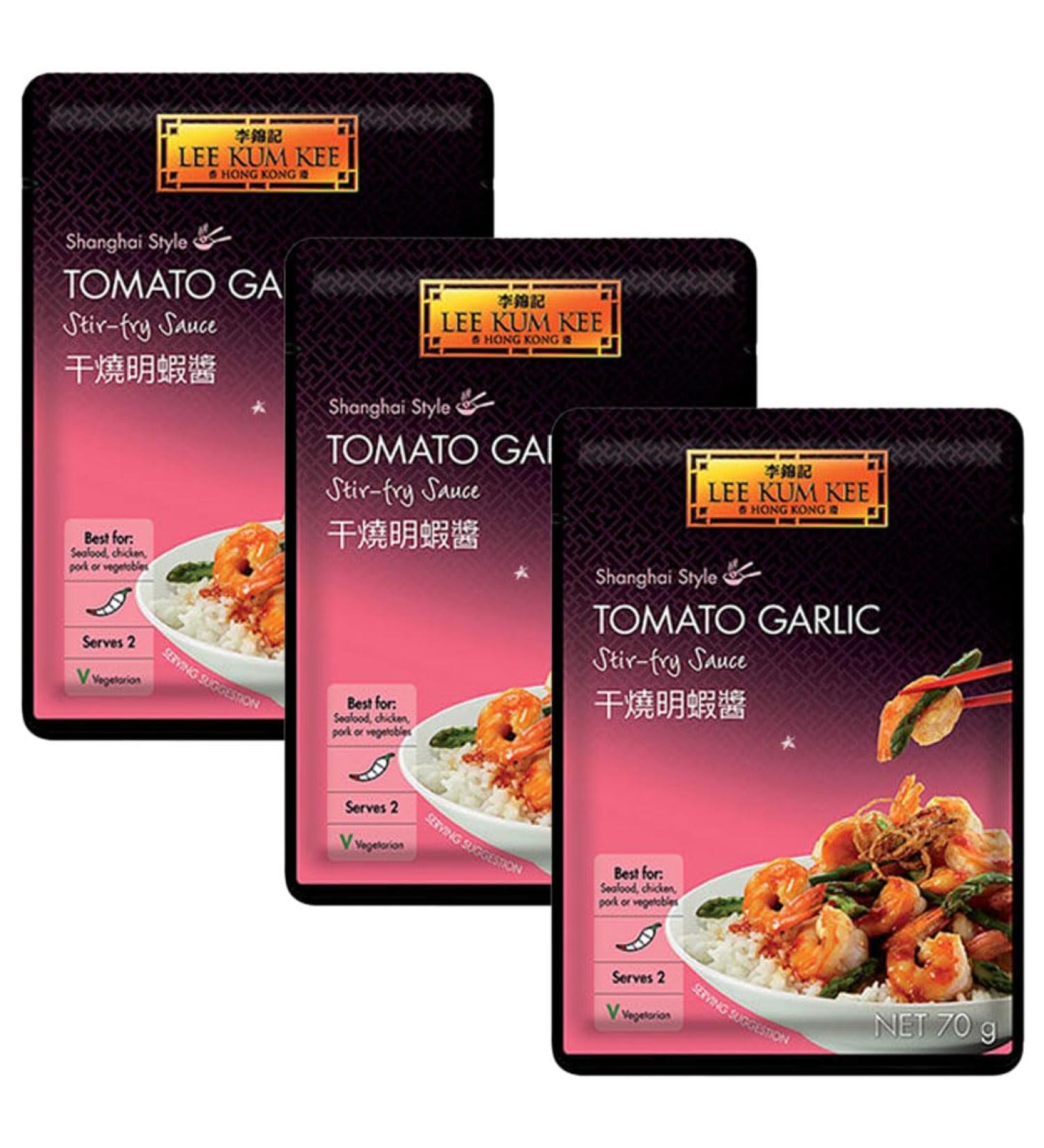Lee Kum Kee Convenient Sachet Mix Stir Fry Sauces - Shanghai Style Tomato Garlic 70g (Pack of 3) - Buy Online on GoSupps.com
