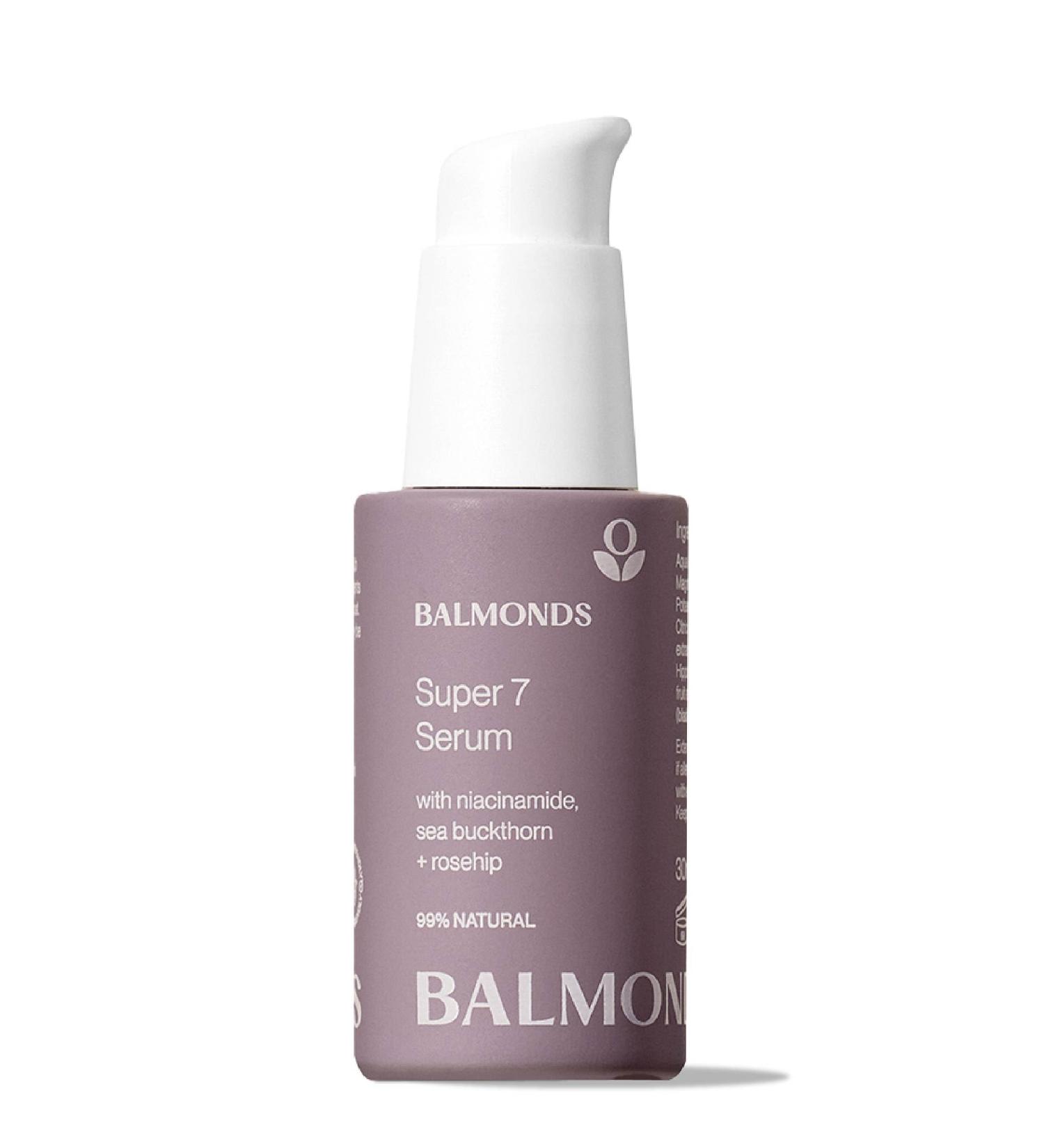 Balmonds Super 7 Serum - 99% Natural Facial Serum with Seven Hero Ingredients for Skin Health & Resilience Ideal for Dry and Sensitive Skin 30 ml - Buy Online on GoSupps.com