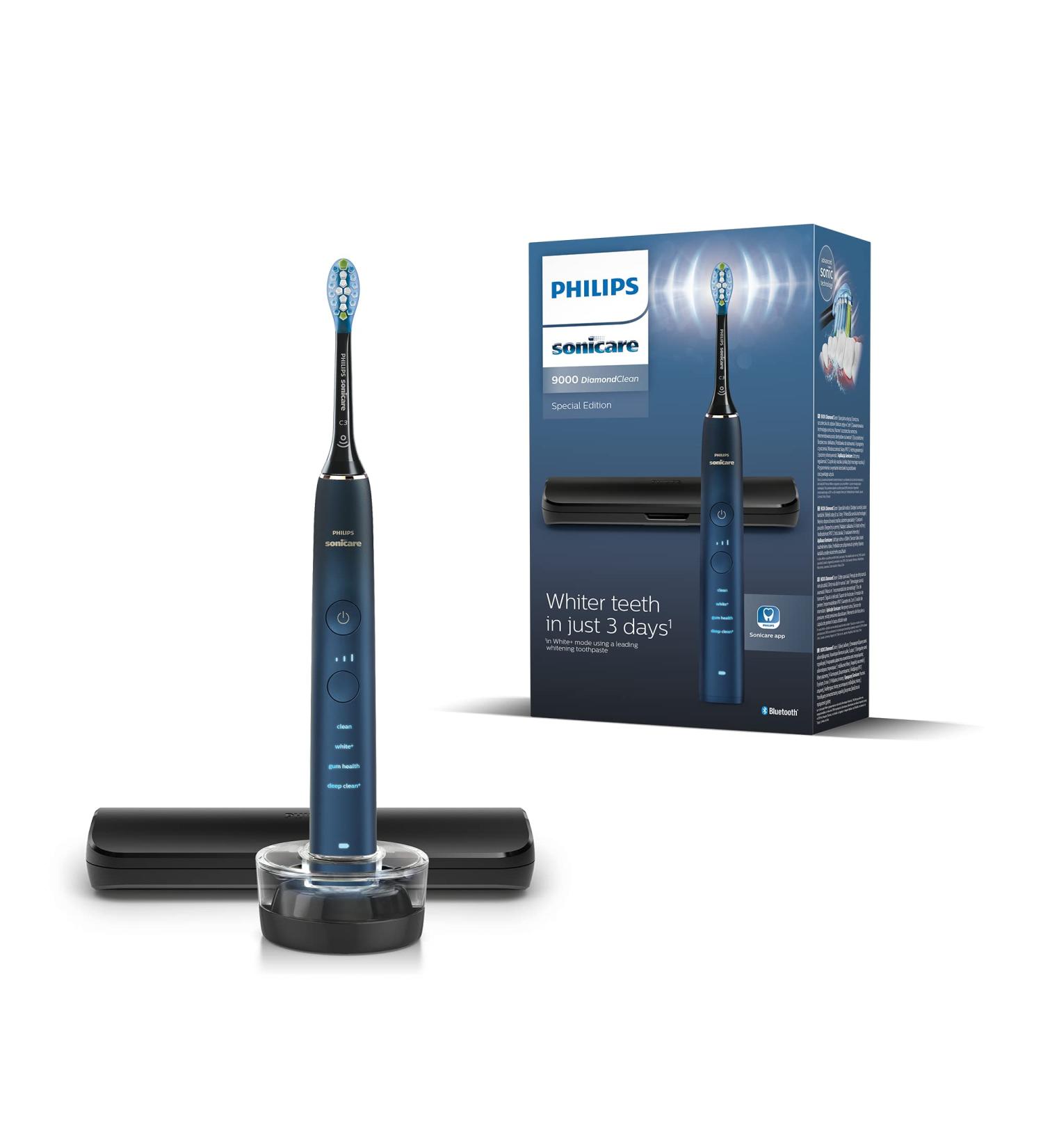 Philips Sonicare DiamondClean 9000 Aquamarine Special Edition Electric Toothbrush with C3 Premium Brush Head - Buy Online on GoSupps.com