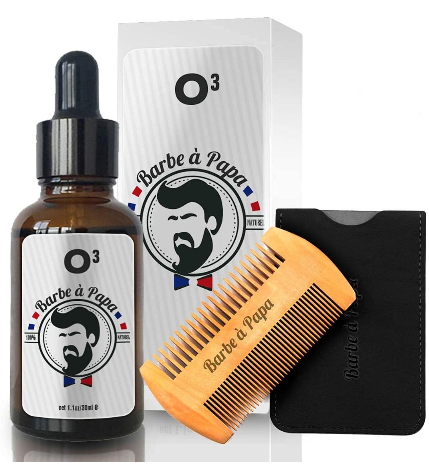 O Men's Beard Oil 100% Natural Castor Oil Beard Accelerates Growth Softens Hair Serum Growth with Beard Comb for Men - Buy Online on GoSupps.com