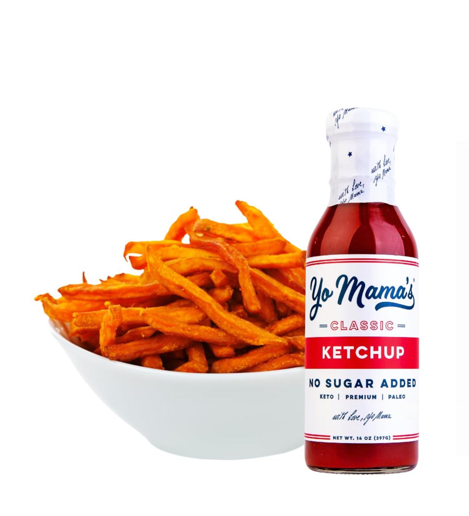 Yo Mama's Foods Ketchup Classic Ketchup Lot de (1) Sans sucre ajout faible en glucides v g talien sans gluten respectueux du pal o et fabriqu avec des tomates sans OGM. - Buy Online on GoSupps.com